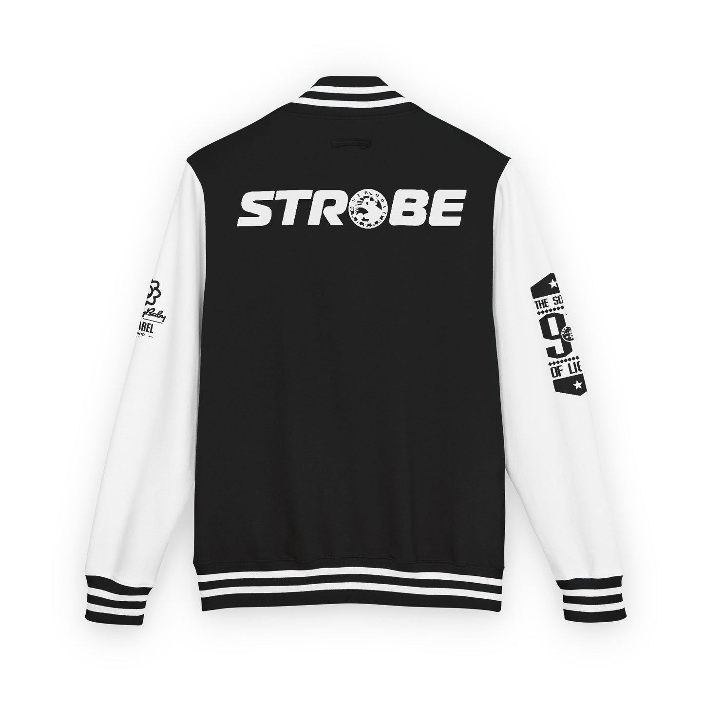 Strobe Records Unisex Letterman Jacket with Bold Graphics, Stylish Sportswear, Streetwear for the Dancefloor