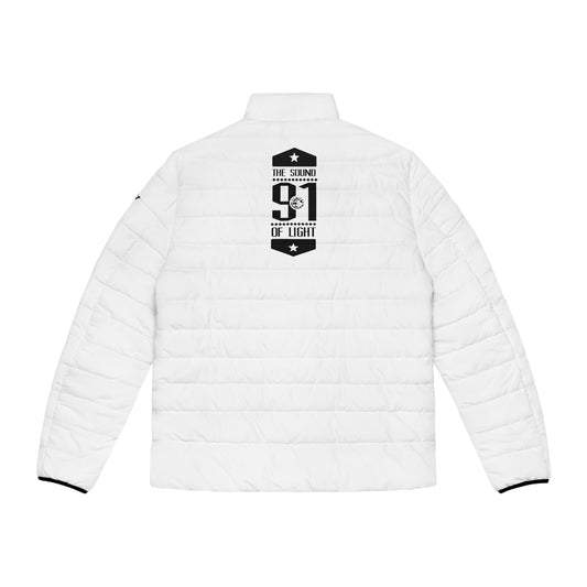 Strobe Records Premium Classic White Men's Puffer Jacket