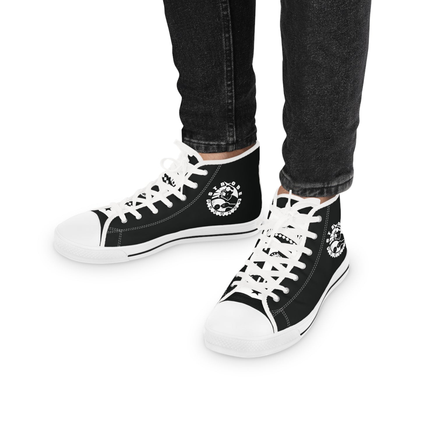 Strobe Records Classic Men's High Top Sneakers