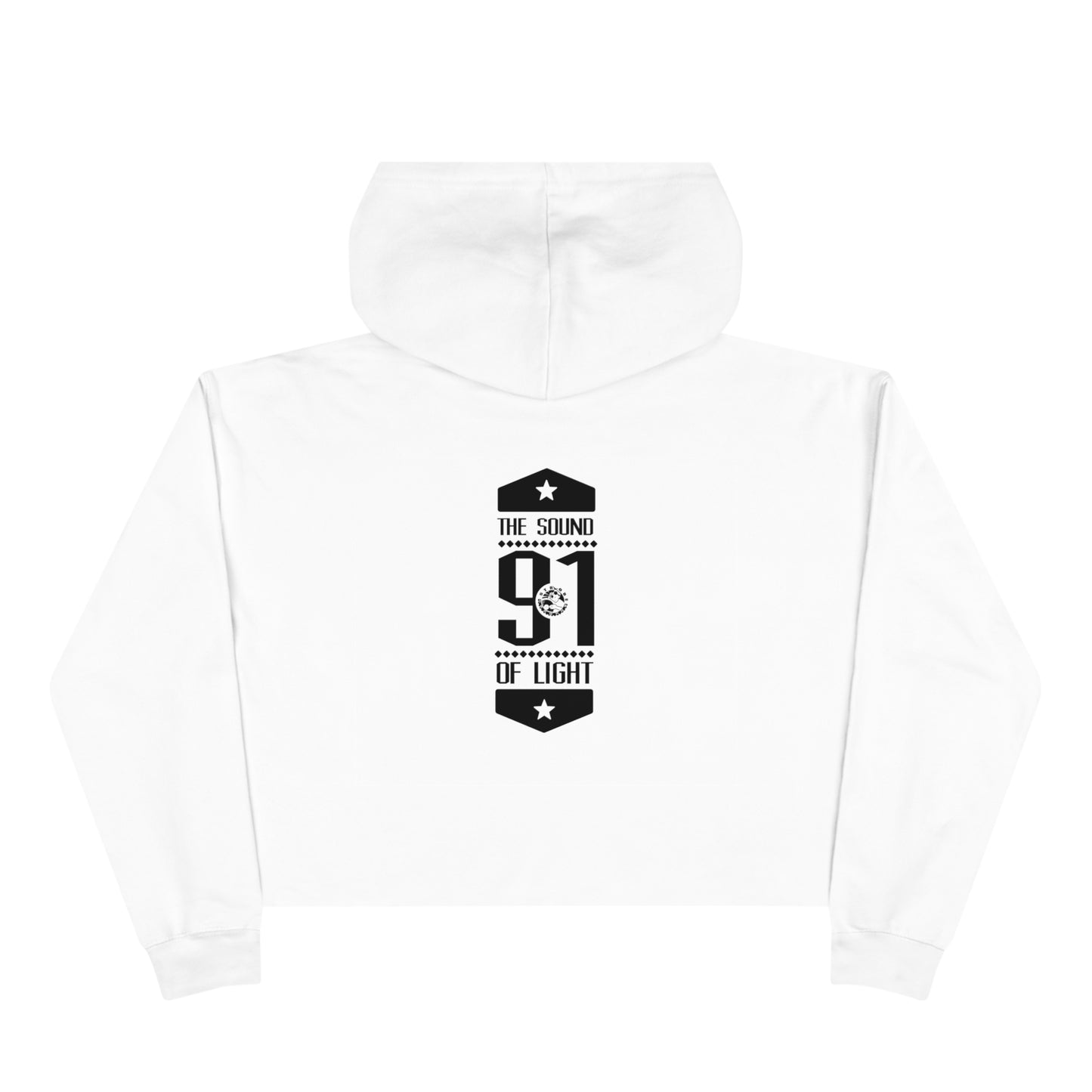 Strobe Records Classic White Crop Hoodie