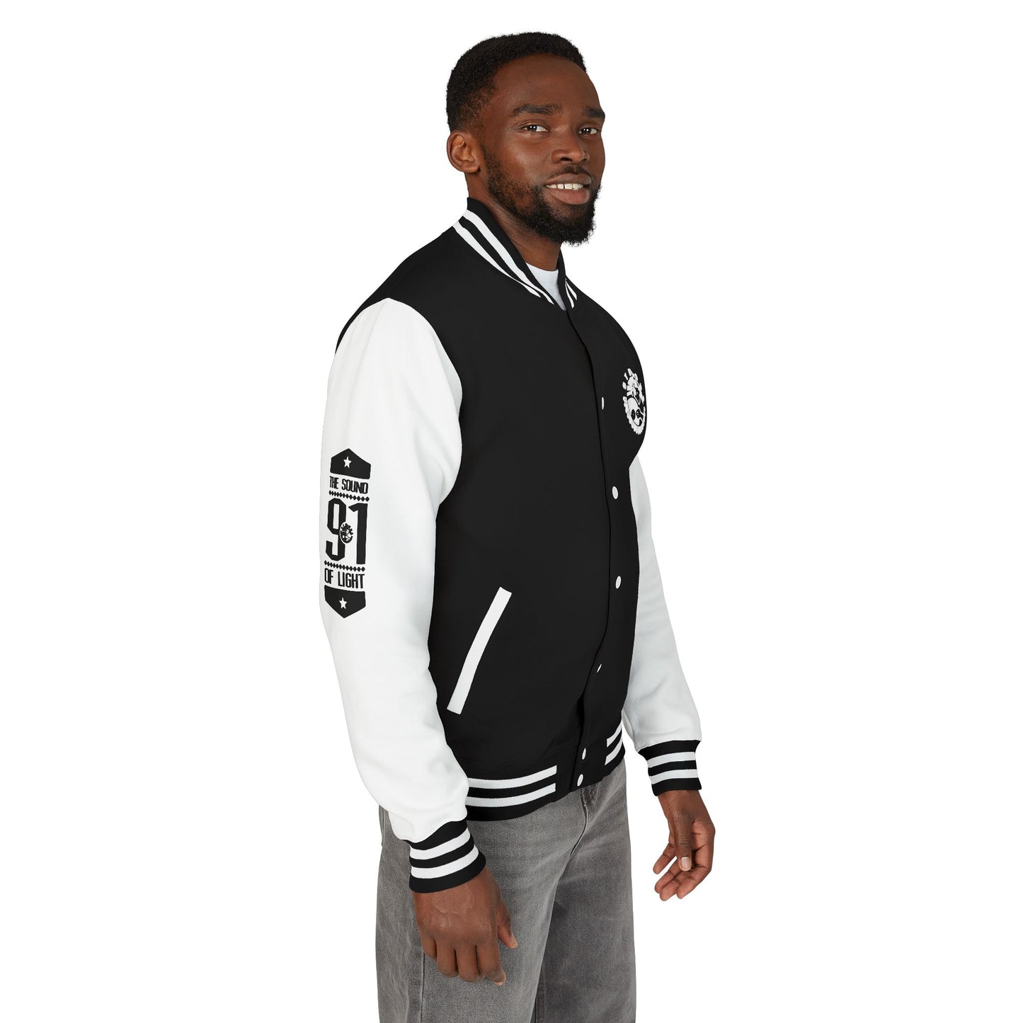 Strobe Records Unisex Letterman Jacket with Bold Graphics, Stylish Sportswear, Streetwear for the Dancefloor