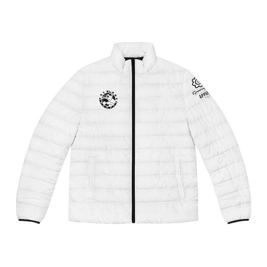 Strobe Records Premium Classic White Men's Puffer Jacket