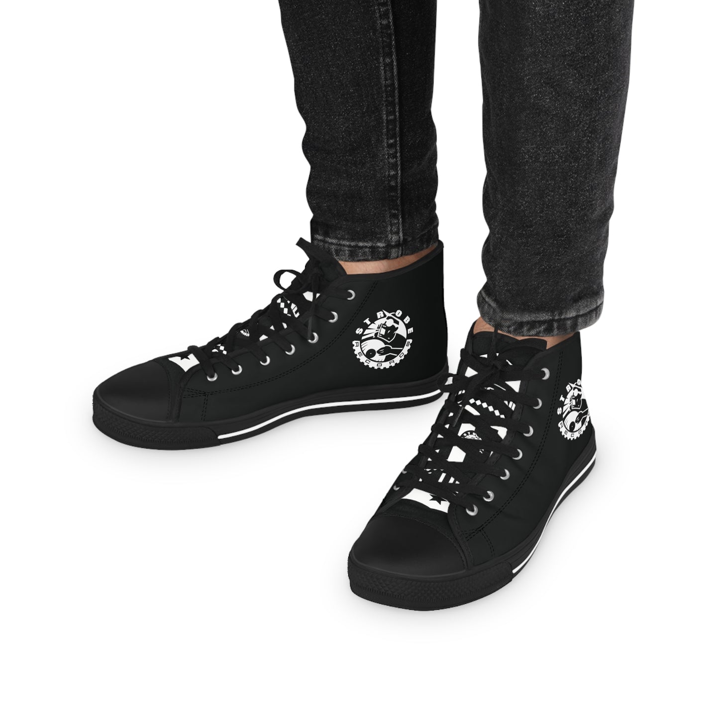 Strobe Records Classic Men's High Top Sneakers