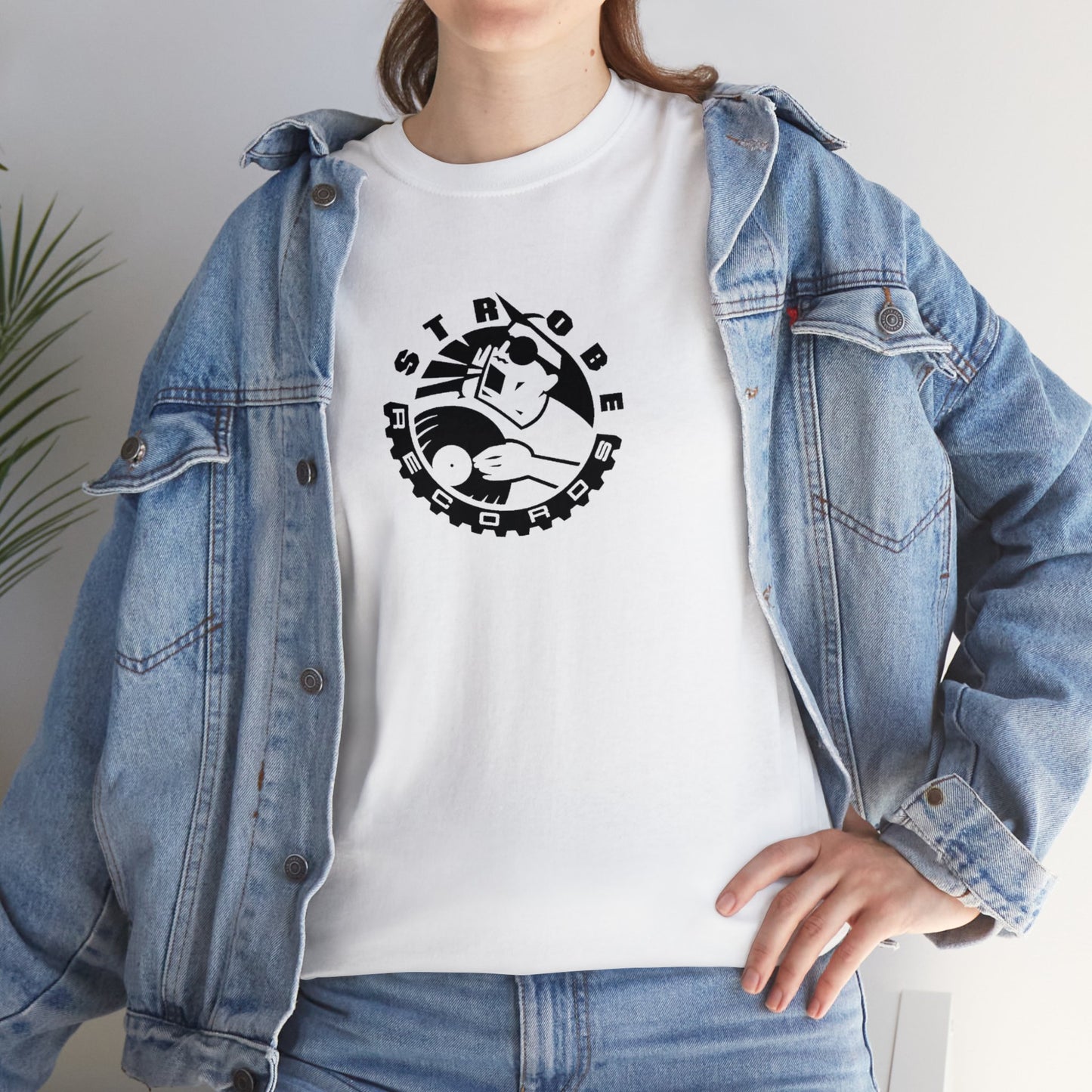 Strobe Records Classic White Unisex Heavy Cotton Tee