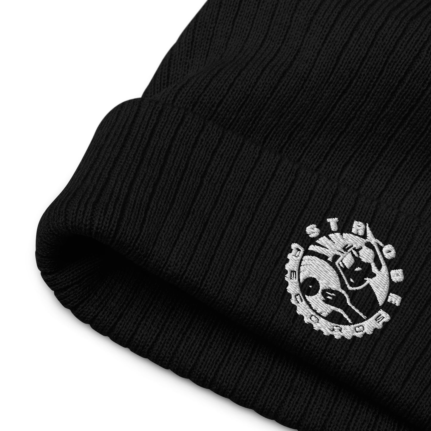 Strobe Records Classic Ribbed Knit Beanie - Strobe Records 