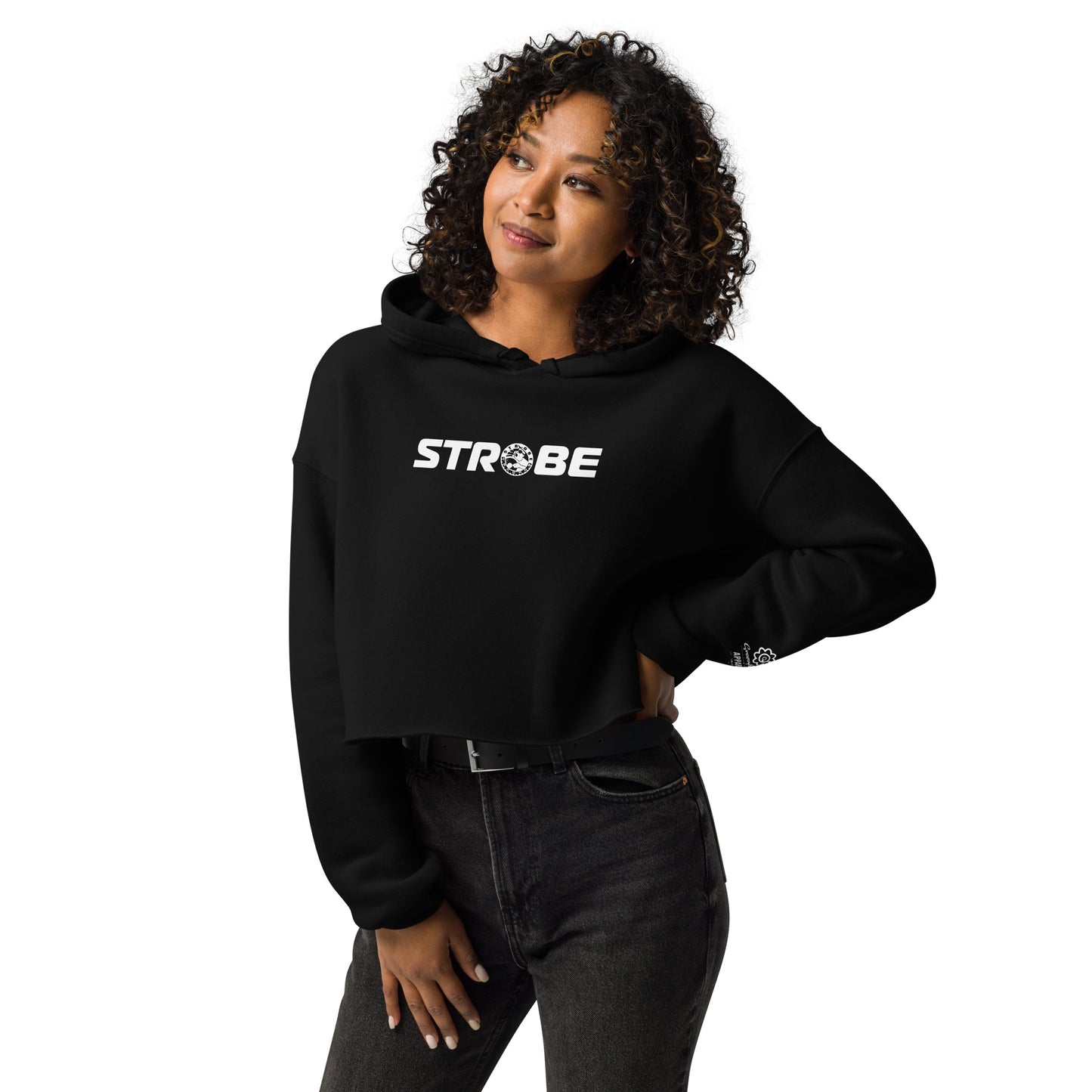 Strobe Records Horizon Crop Hoodie