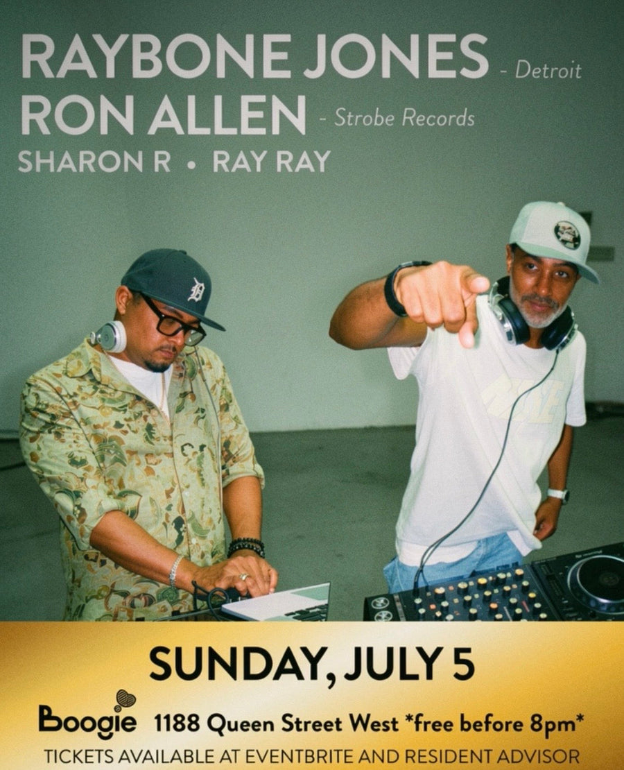 Raybone Jones Toronto July 5 2026| Detroit House Music Legend at Boogie Toronto