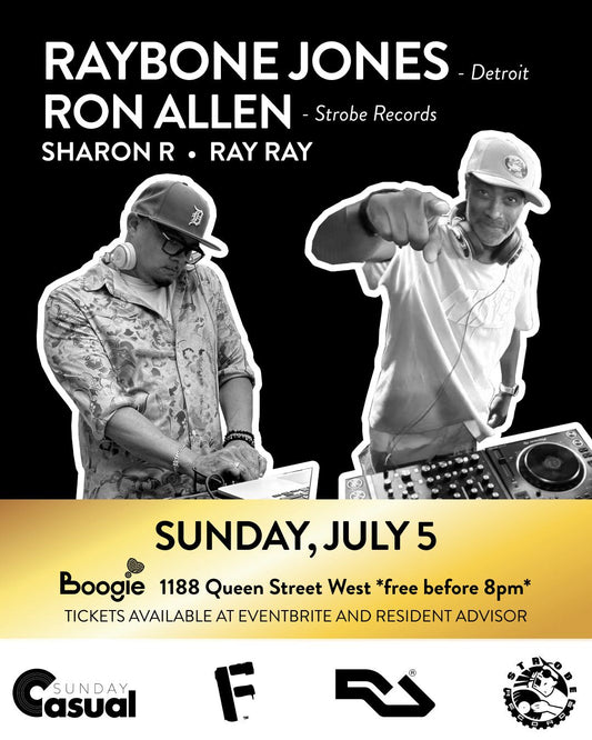 Raybone Jones Toronto July 5 2026| Detroit House Music Legend at Boogie Toronto