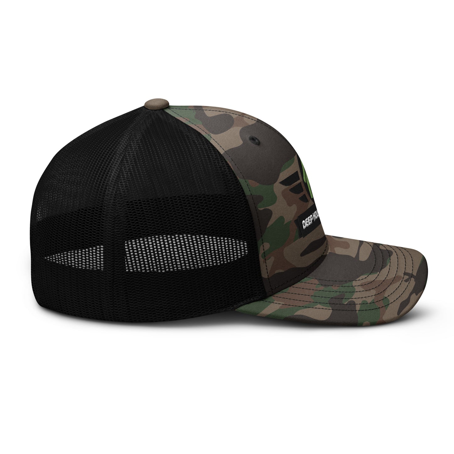 Deep House Soldier Camouflage Trucker Hat - Green - Strobe Records 
