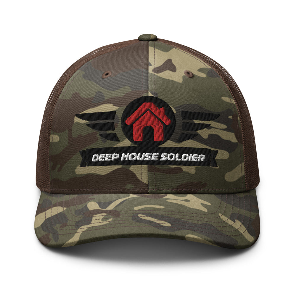 Deep House Soldier Camouflage Trucker Hat - Red – view 20