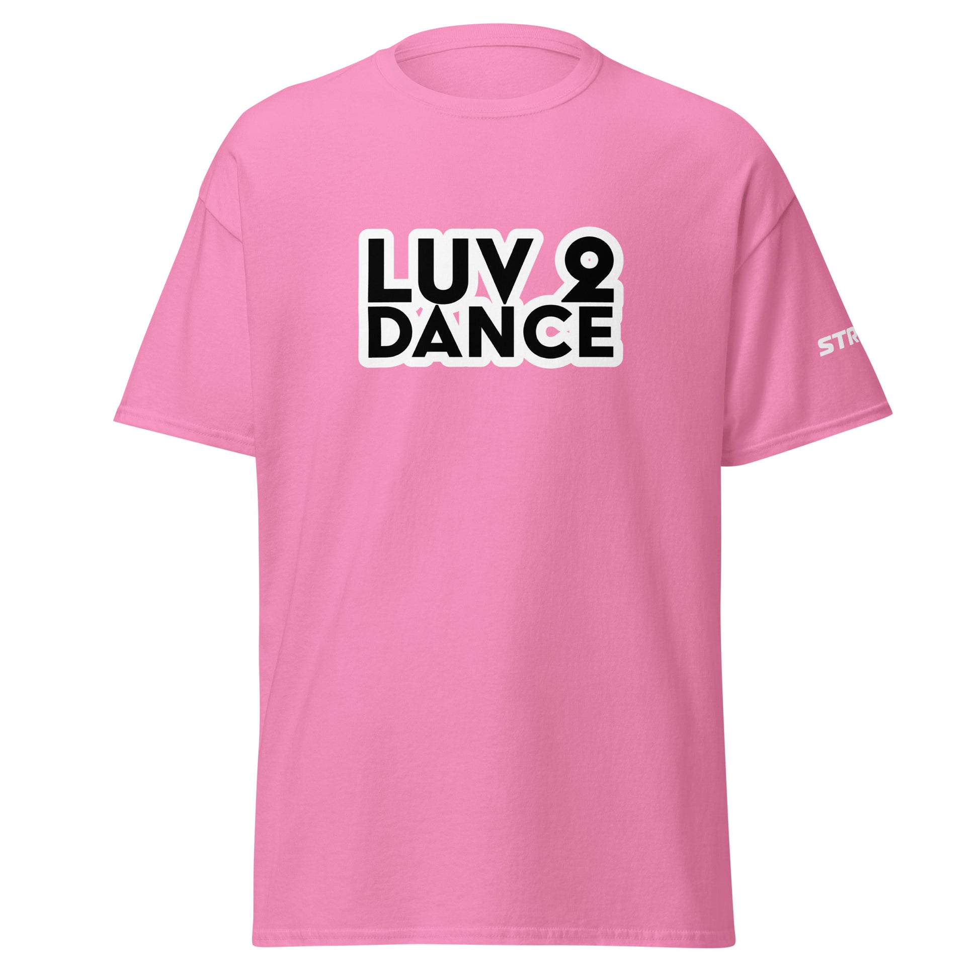 Luv 2 Dance Premium Unisex T-Shirt in Azalea, front view