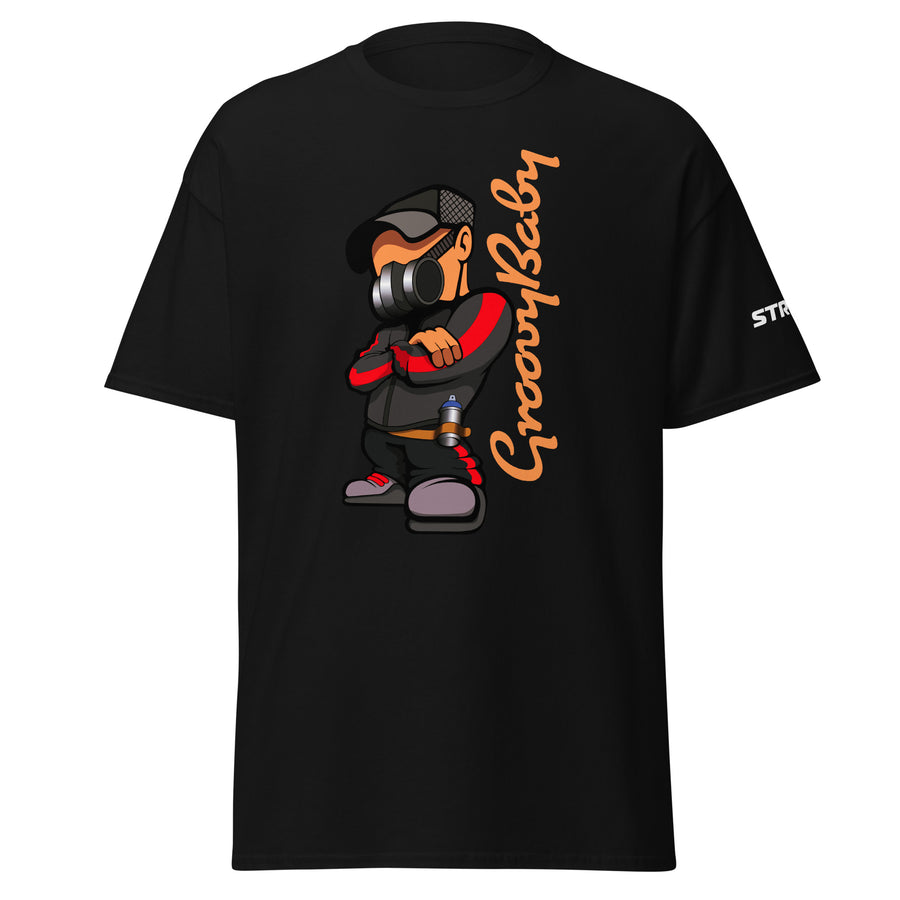 Groovy Baby B-Boy Premium Unisex T-Shirt in Black, front view