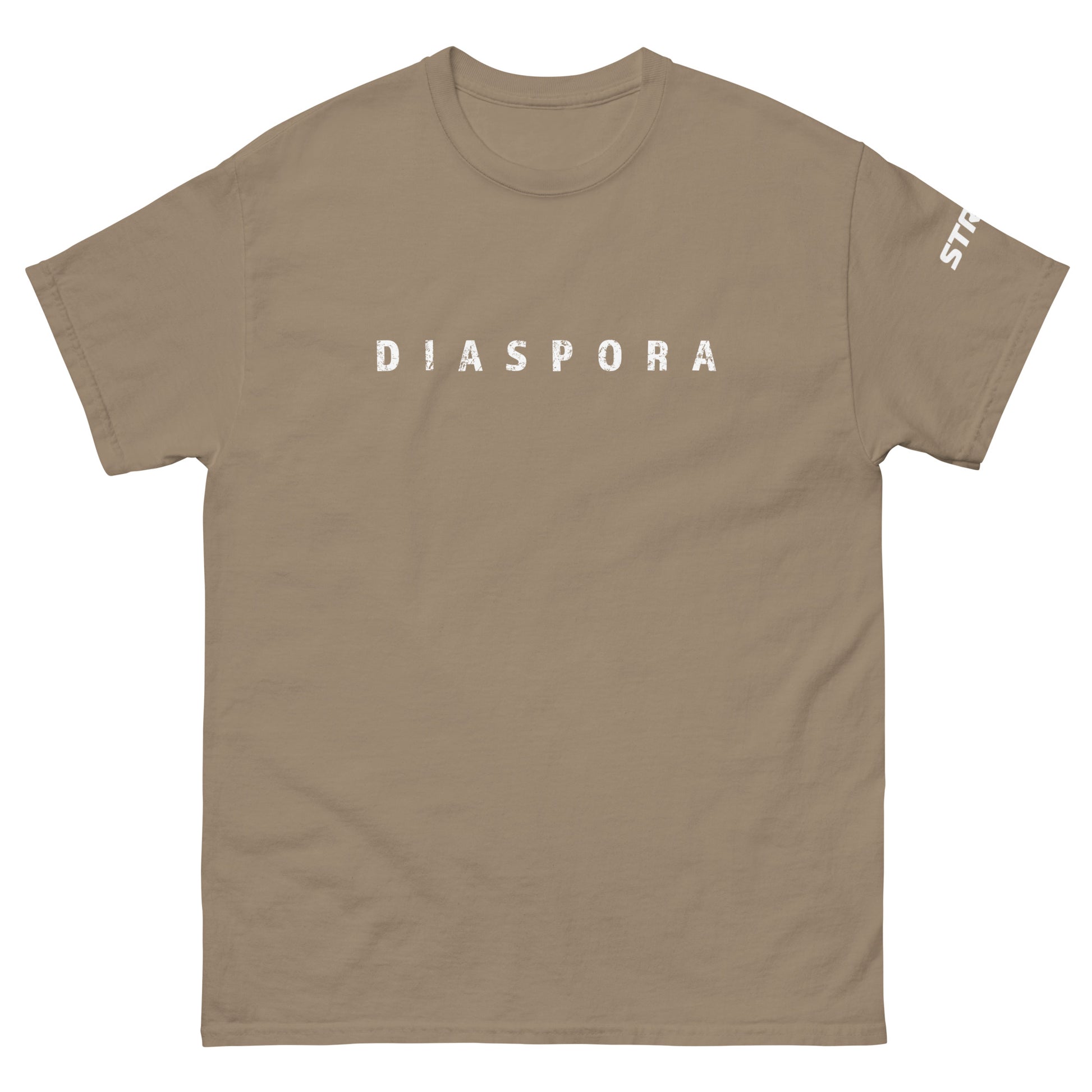 Diaspora Unisex Premium T-Shirt in Brown savana, front view