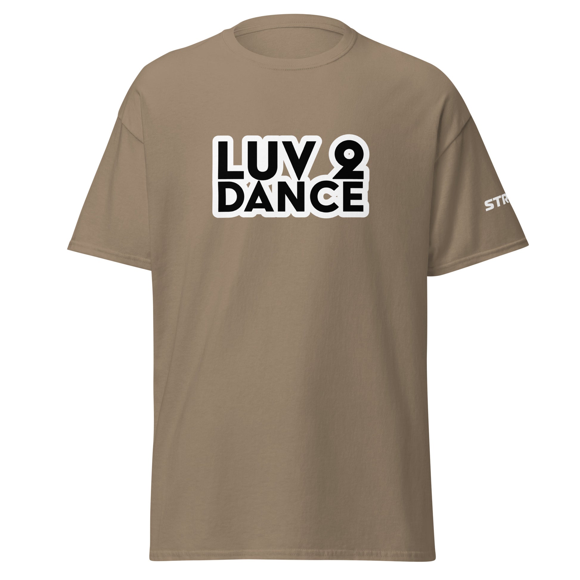 Luv 2 Dance Premium Unisex T-Shirt in Brown savana, front view