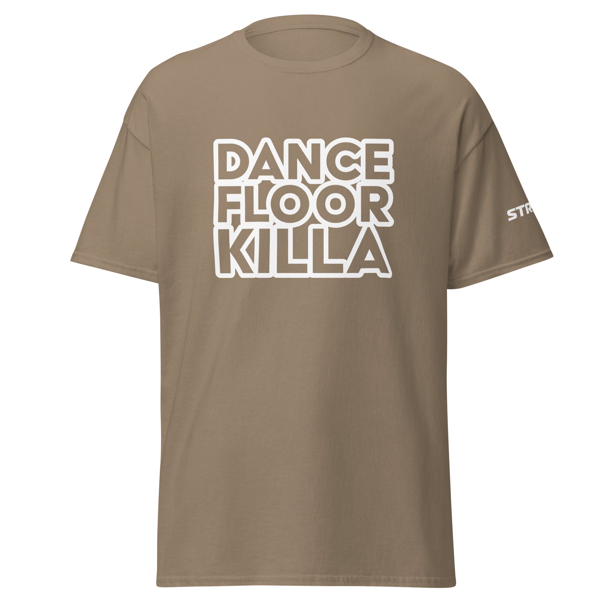Dancefloor Killa Premium Unisex T-Shirt in Brown savana, front view