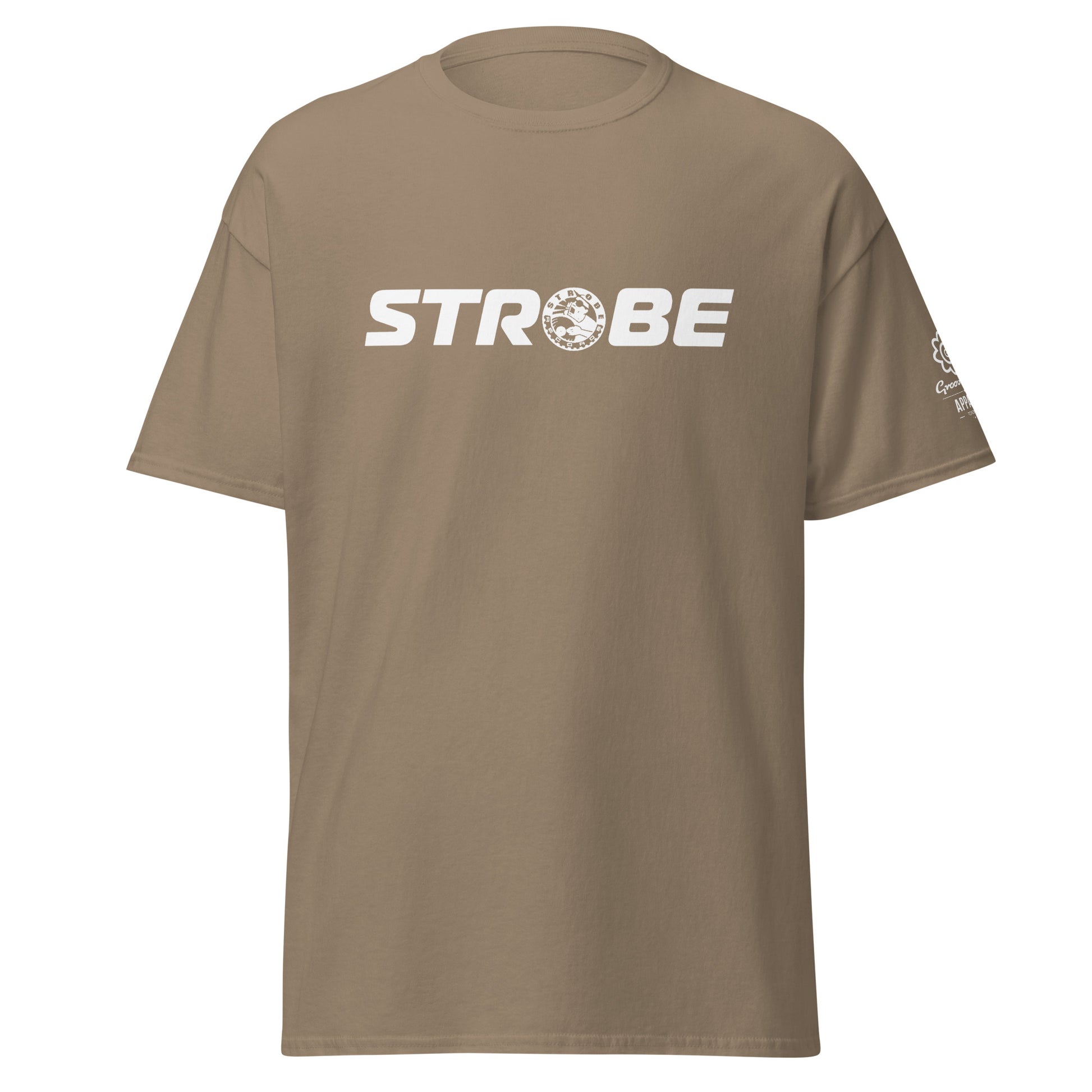 Strobe Horizon Premium Unisex T-Shirt in Brown savana, front view