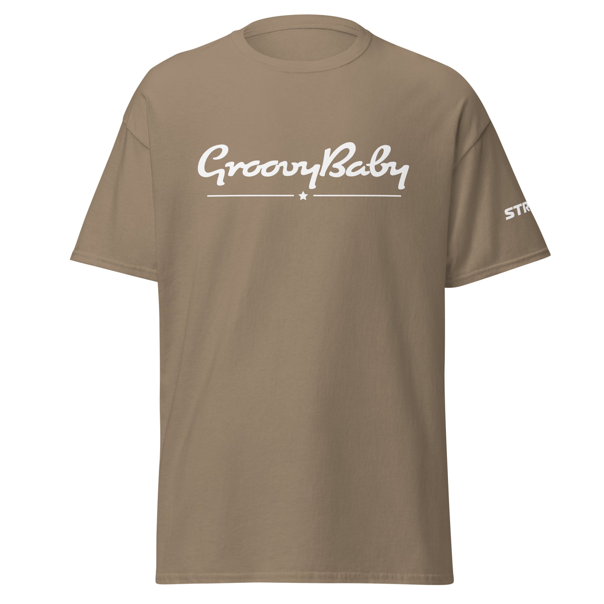 Groovy Baby Premium Unisex T-Shirt in Brown savana, front view