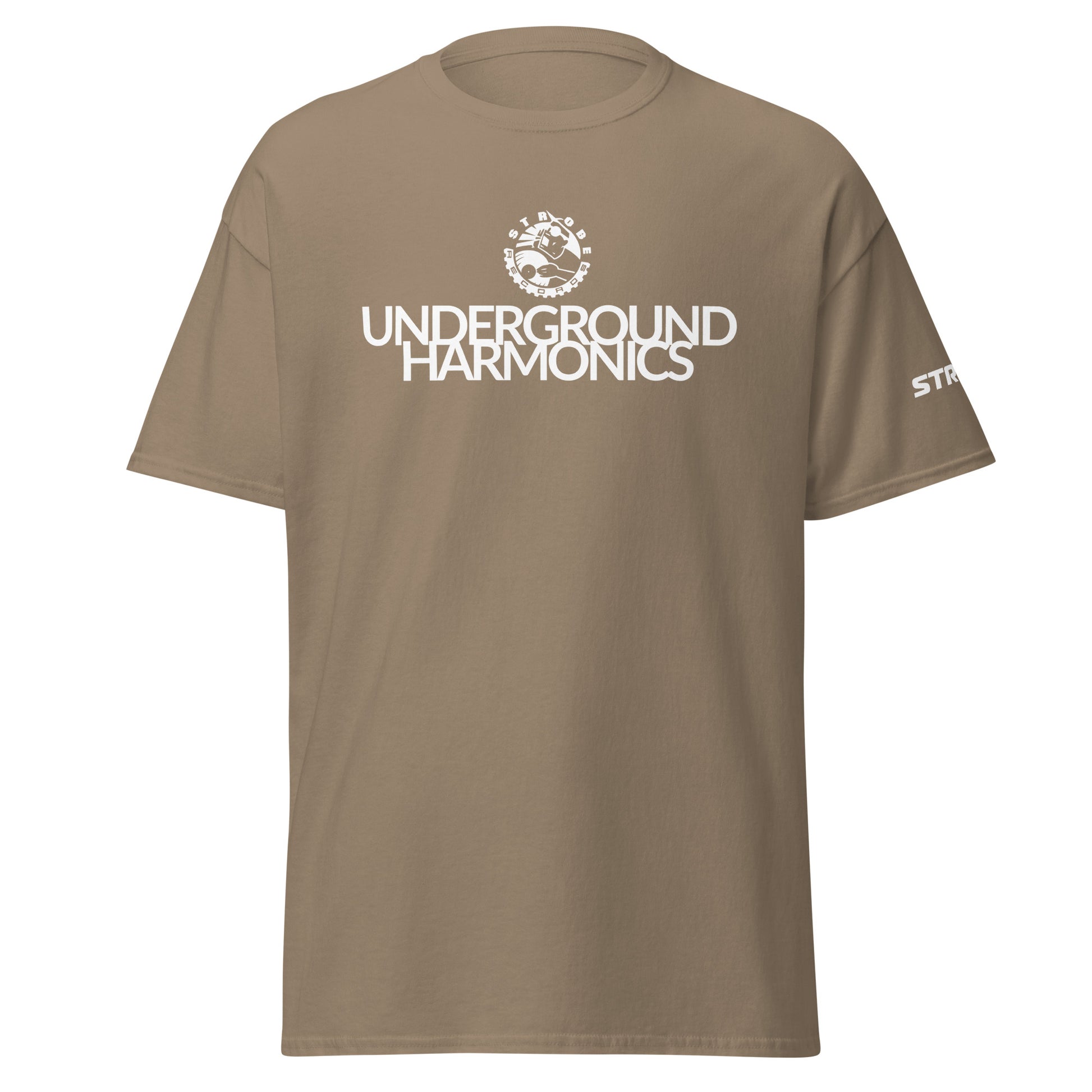 Underground Harmonics Premium Classic T-Shirt in Brown savana, front view