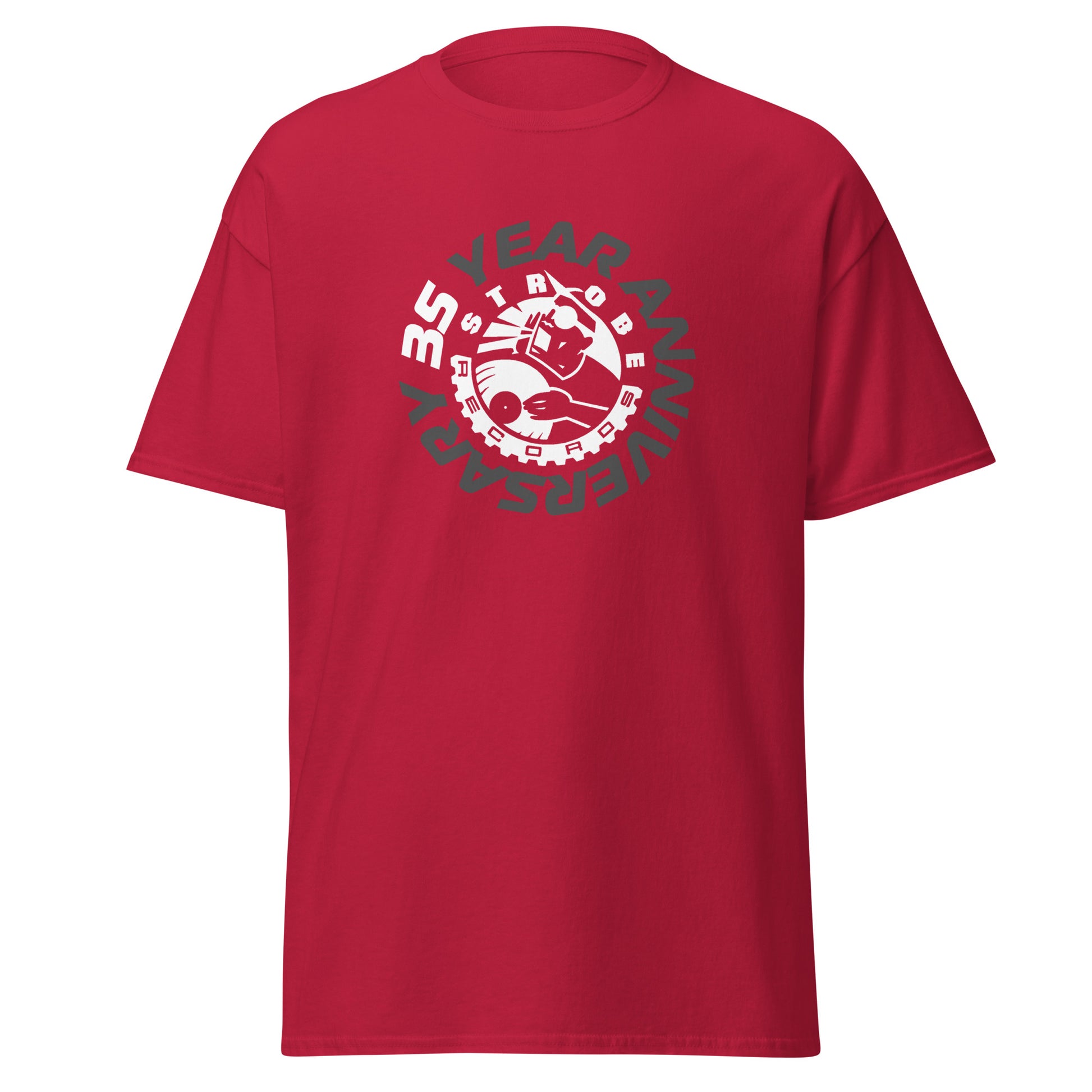 Strobe Records 35th Anniversary Classic T-Shirt, front view
