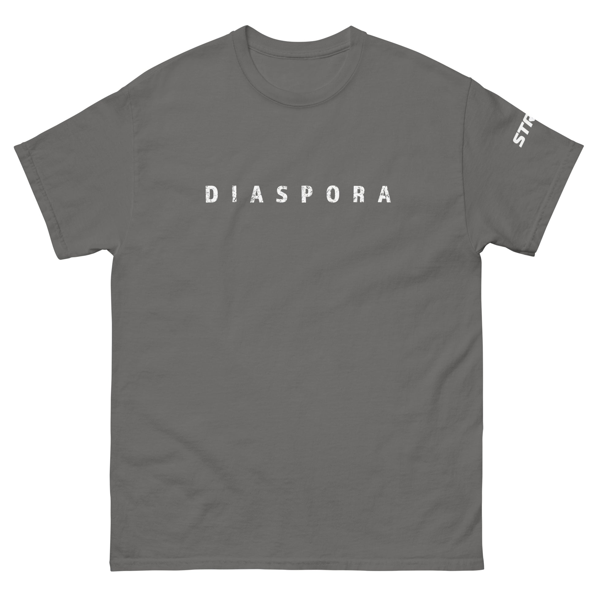 Diaspora Unisex Premium T-Shirt in Charcoal, front view