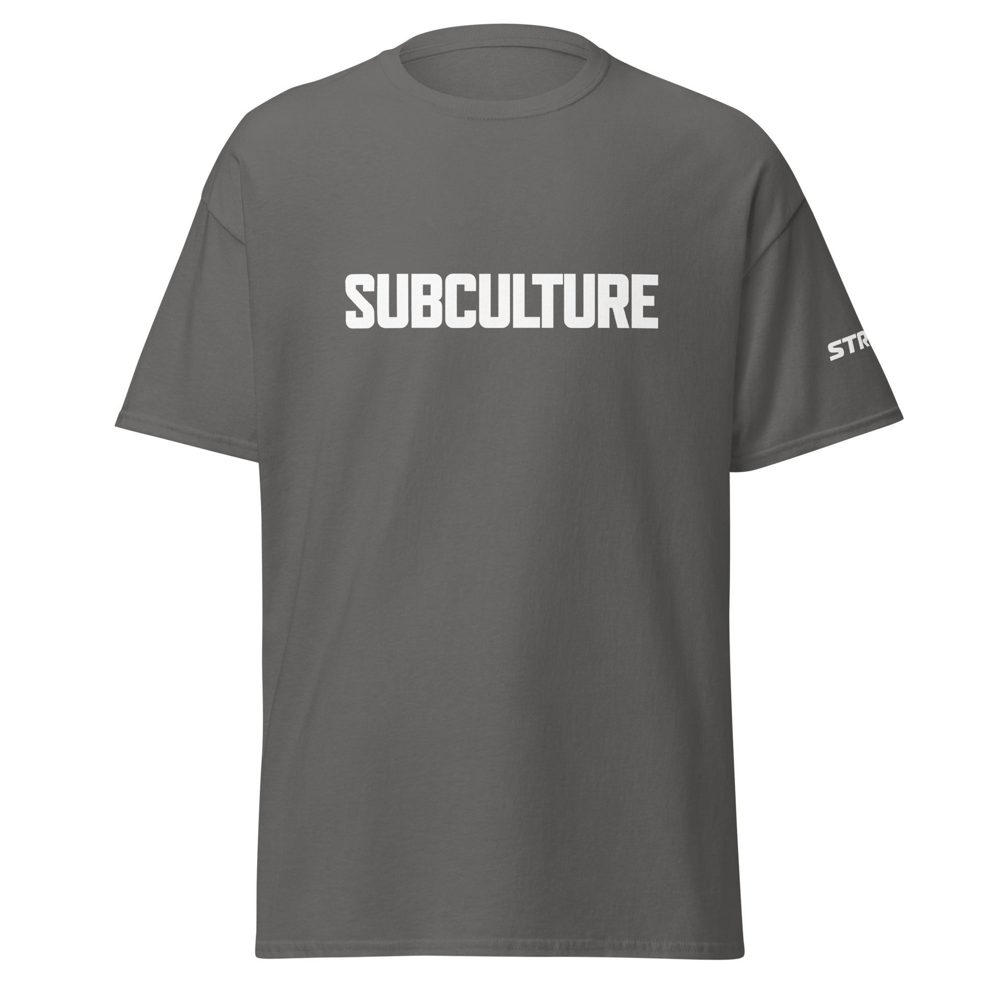 Subculture Premium Unisex T-Shirt in Charcoal, front view