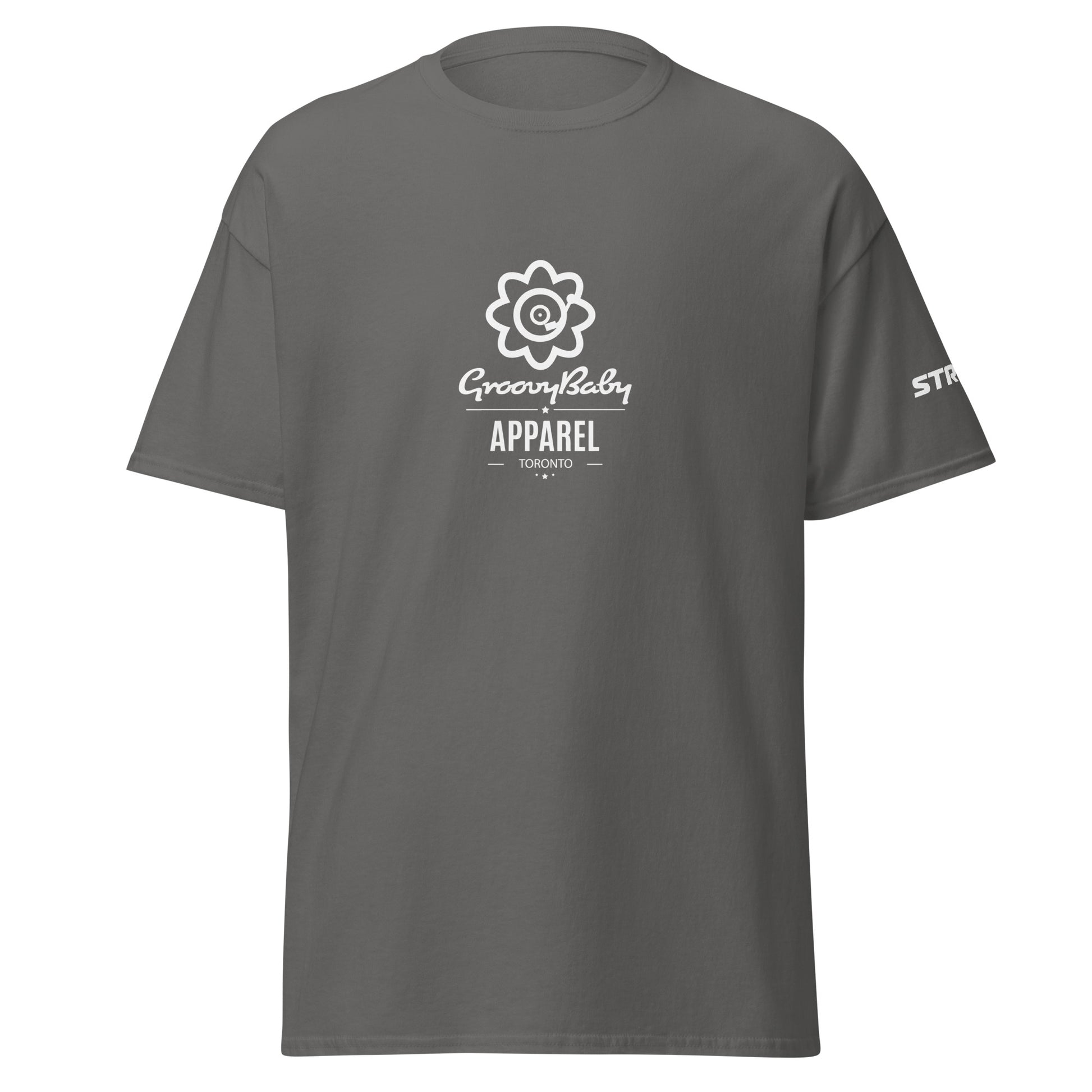 Groovy Baby Apparel Premium Unisex T-Shirt in Charcoal, front view