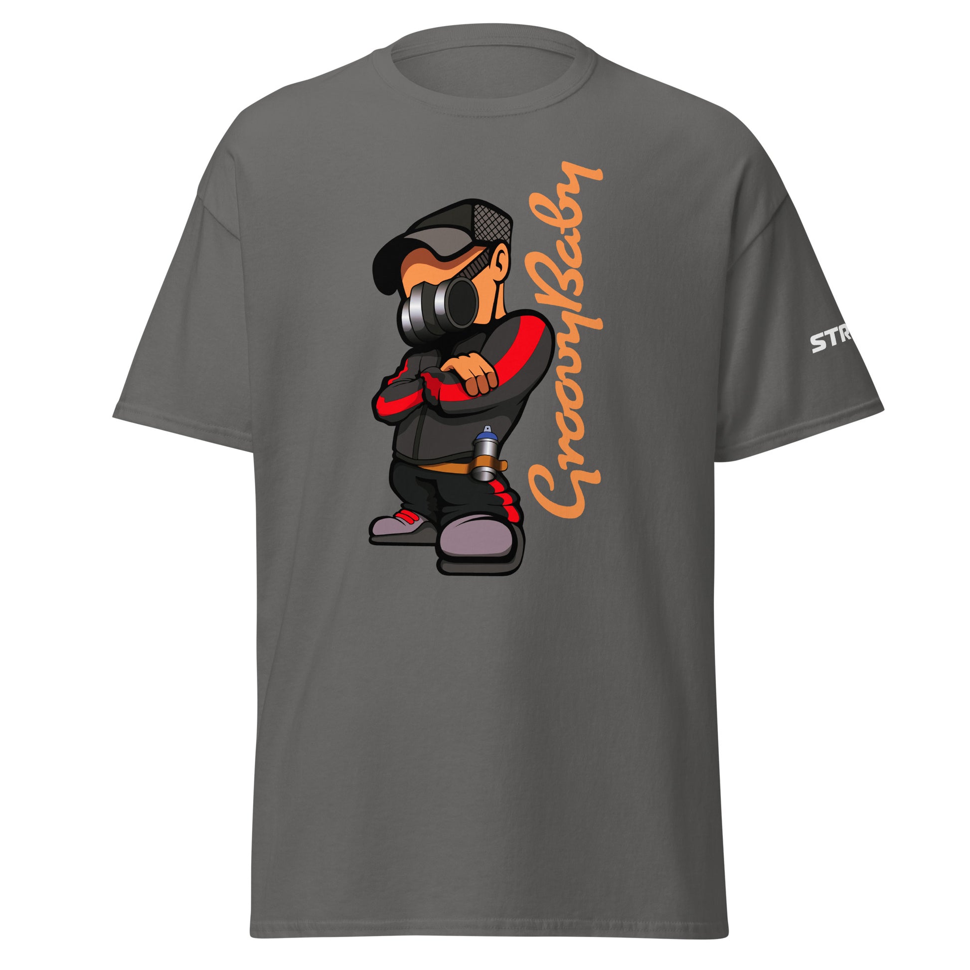 Groovy Baby B-Boy Premium Unisex T-Shirt in Charcoal, front view