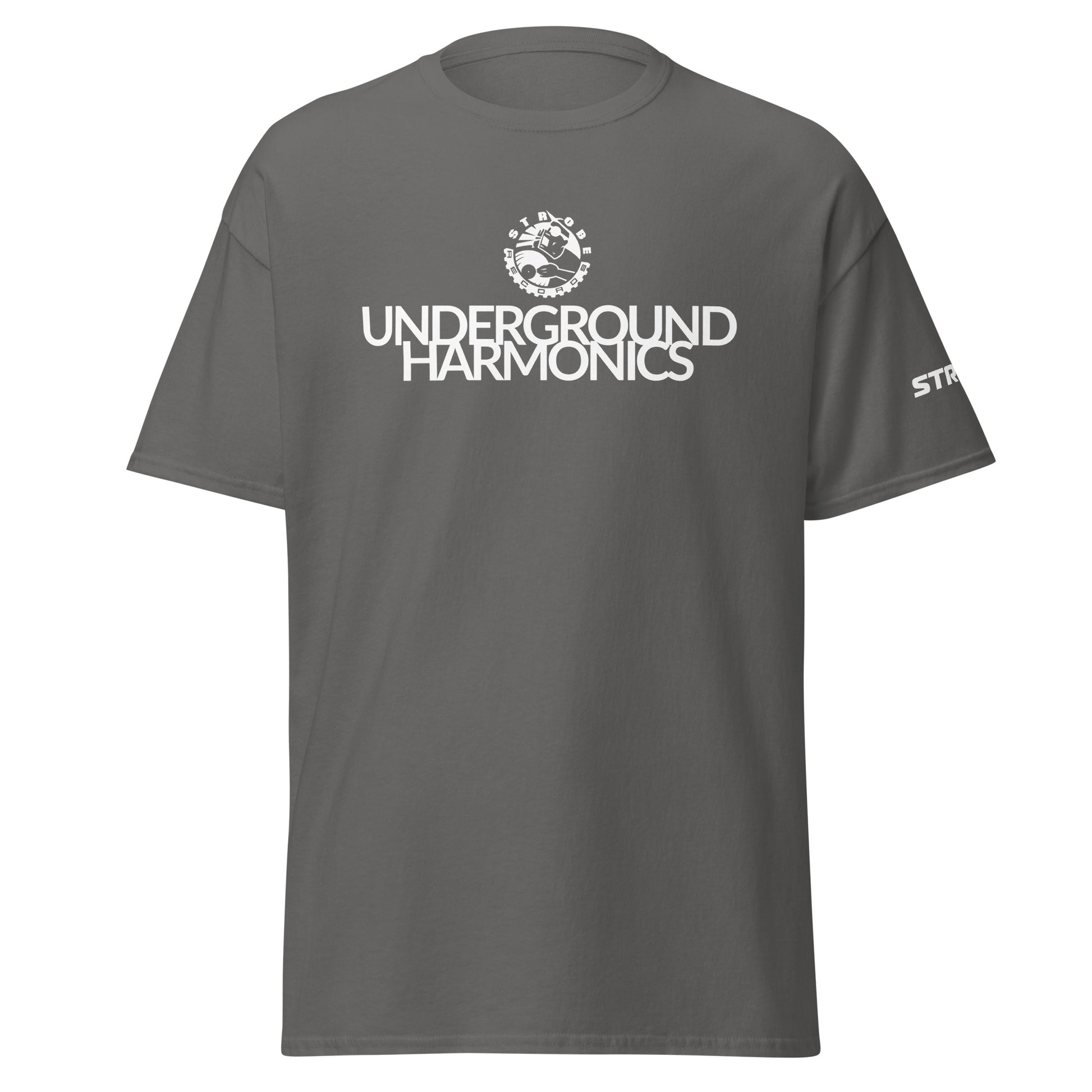Underground Harmonics Premium Classic T-Shirt in Charcoal, front view