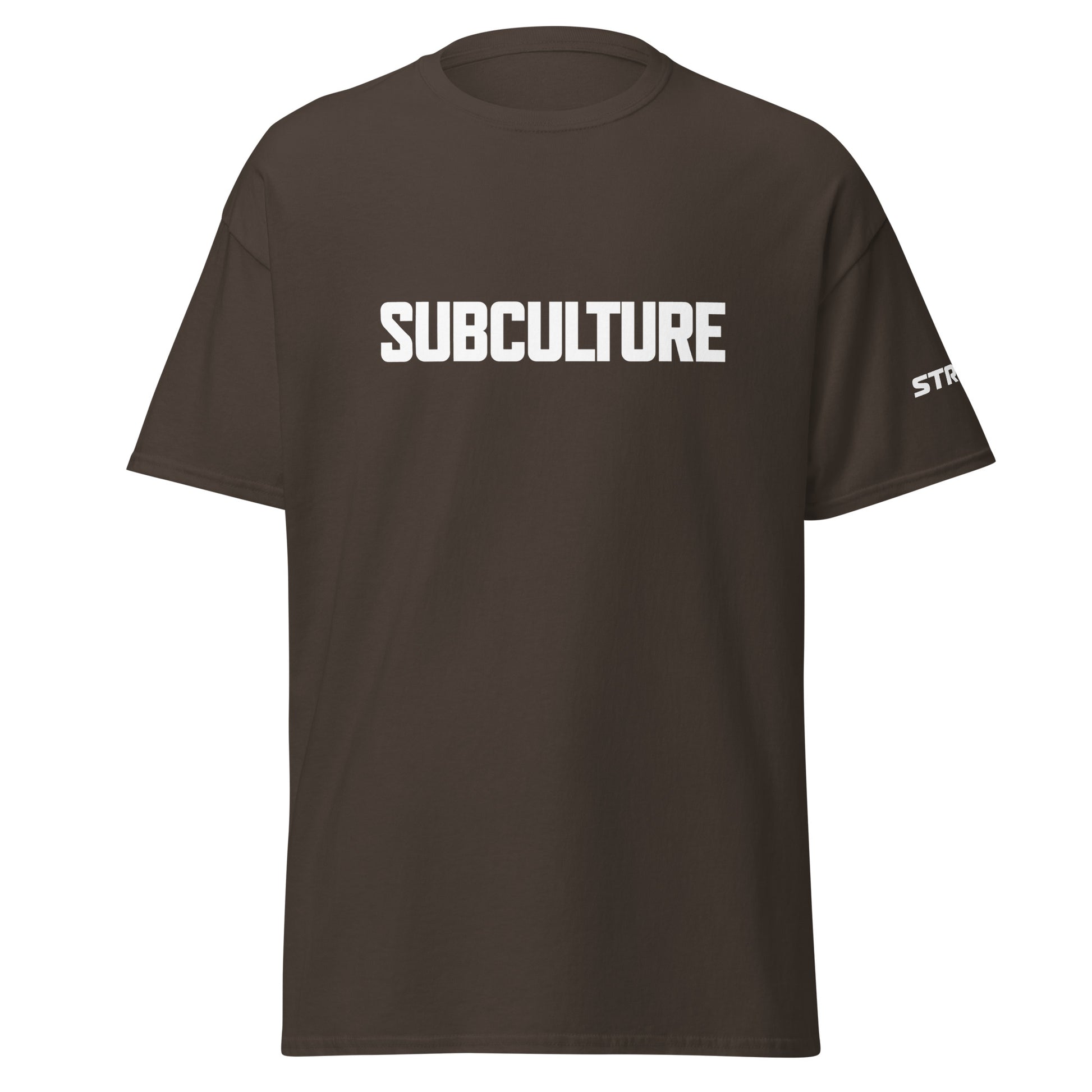Subculture Premium Unisex T-Shirt in Dark chocolate, front view
