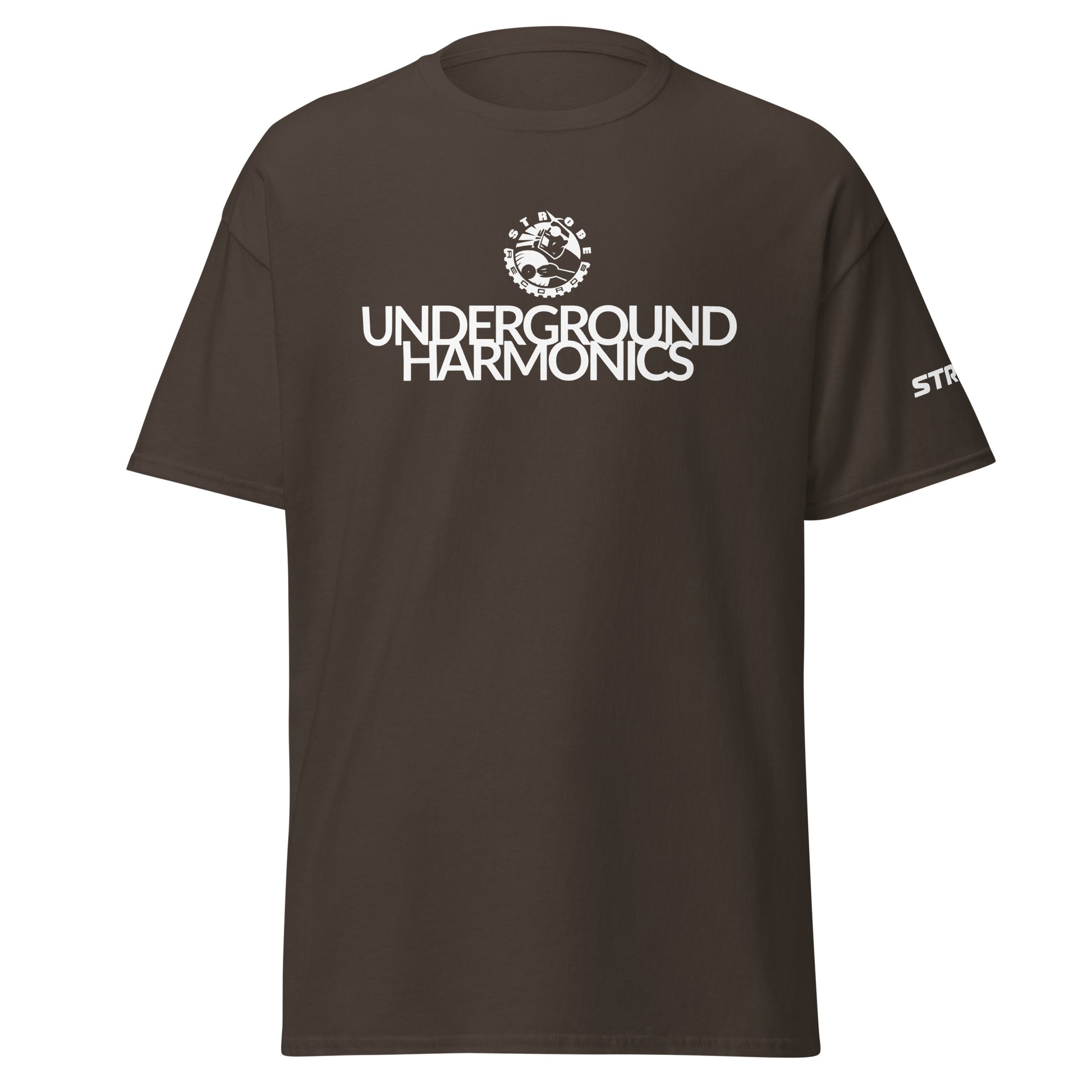 Underground Harmonics Premium Classic T-Shirt in Dark chocolate, front view