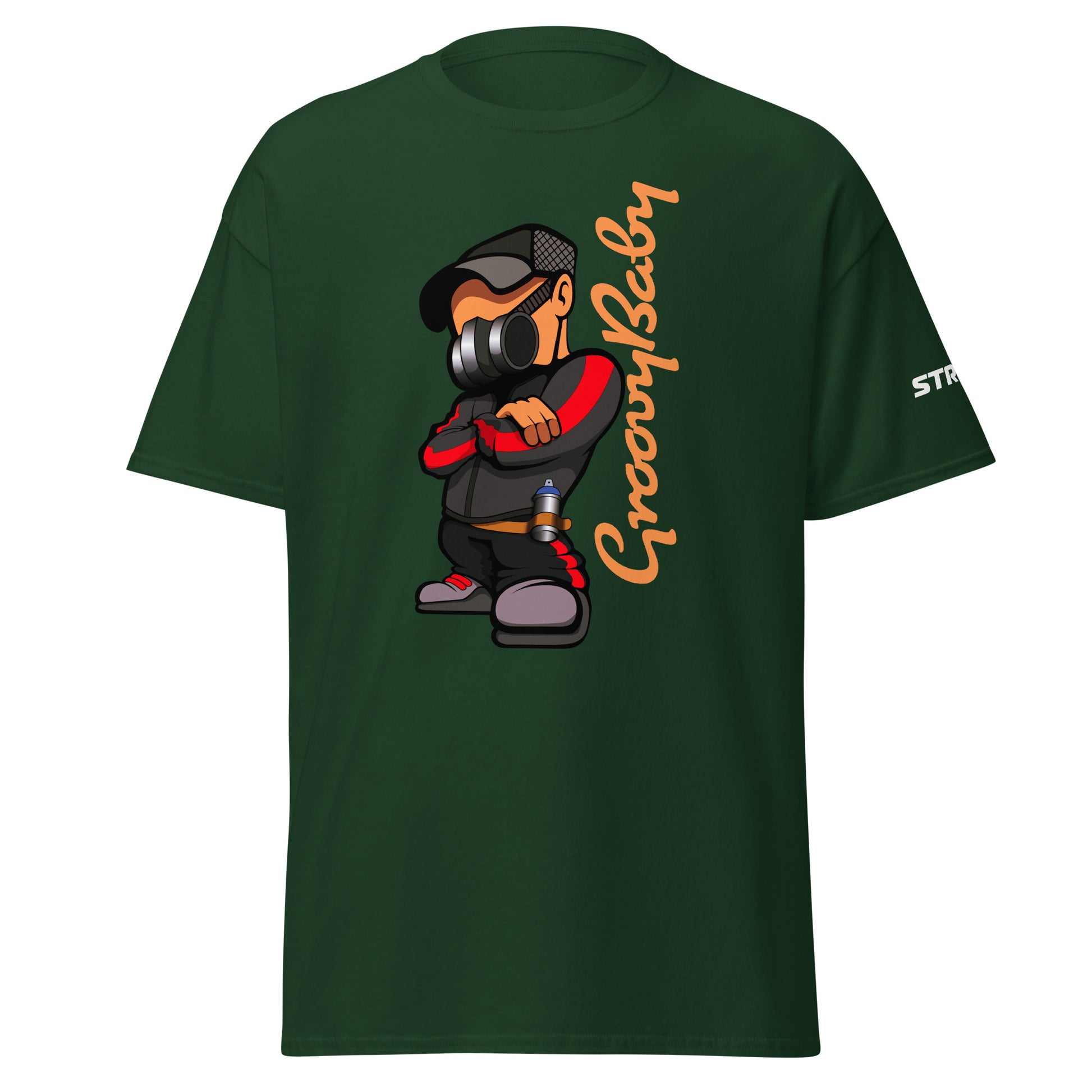 Groovy Baby B-Boy Premium Unisex T-Shirt in Forest green, front view