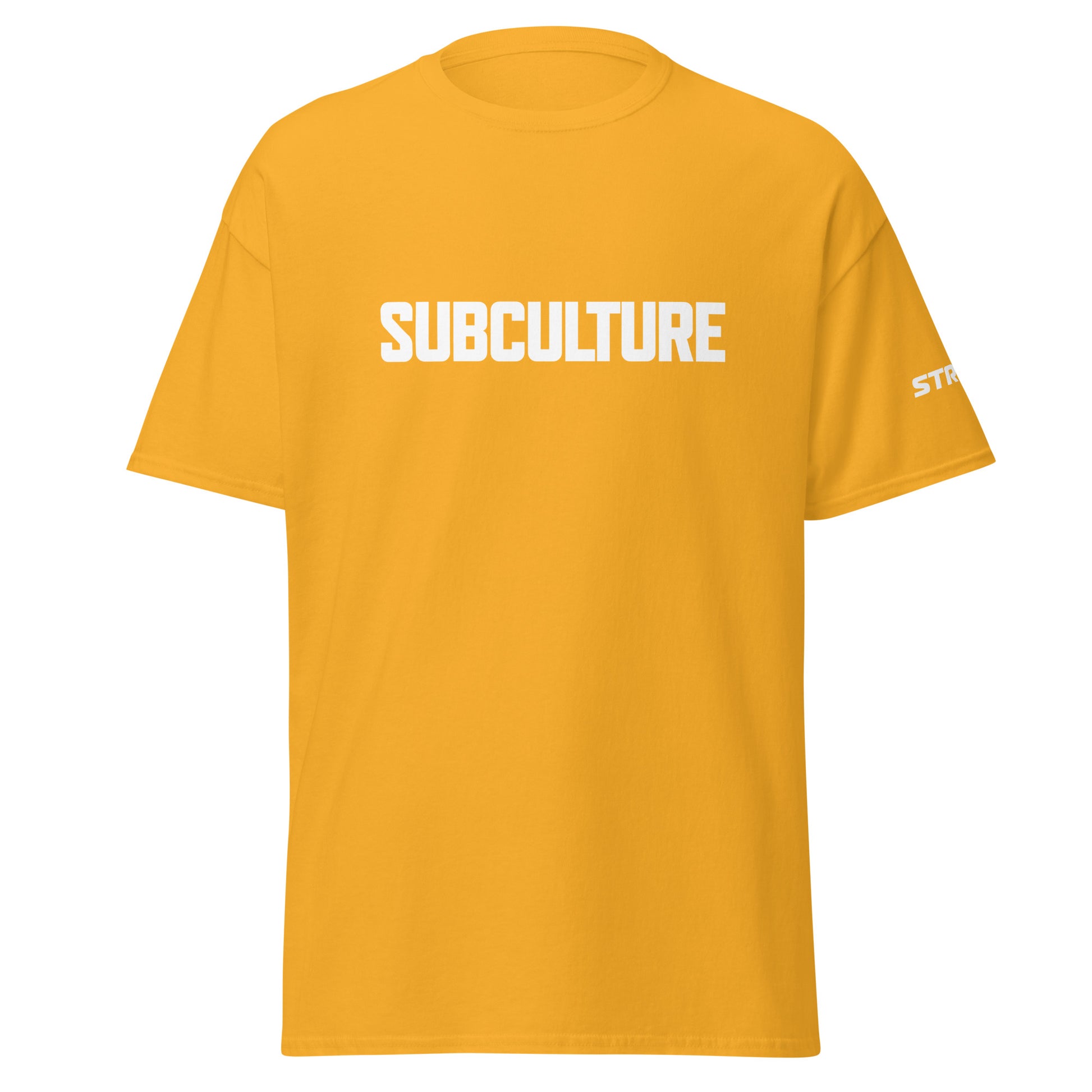 Subculture Premium Unisex T-Shirt in Gold, front view