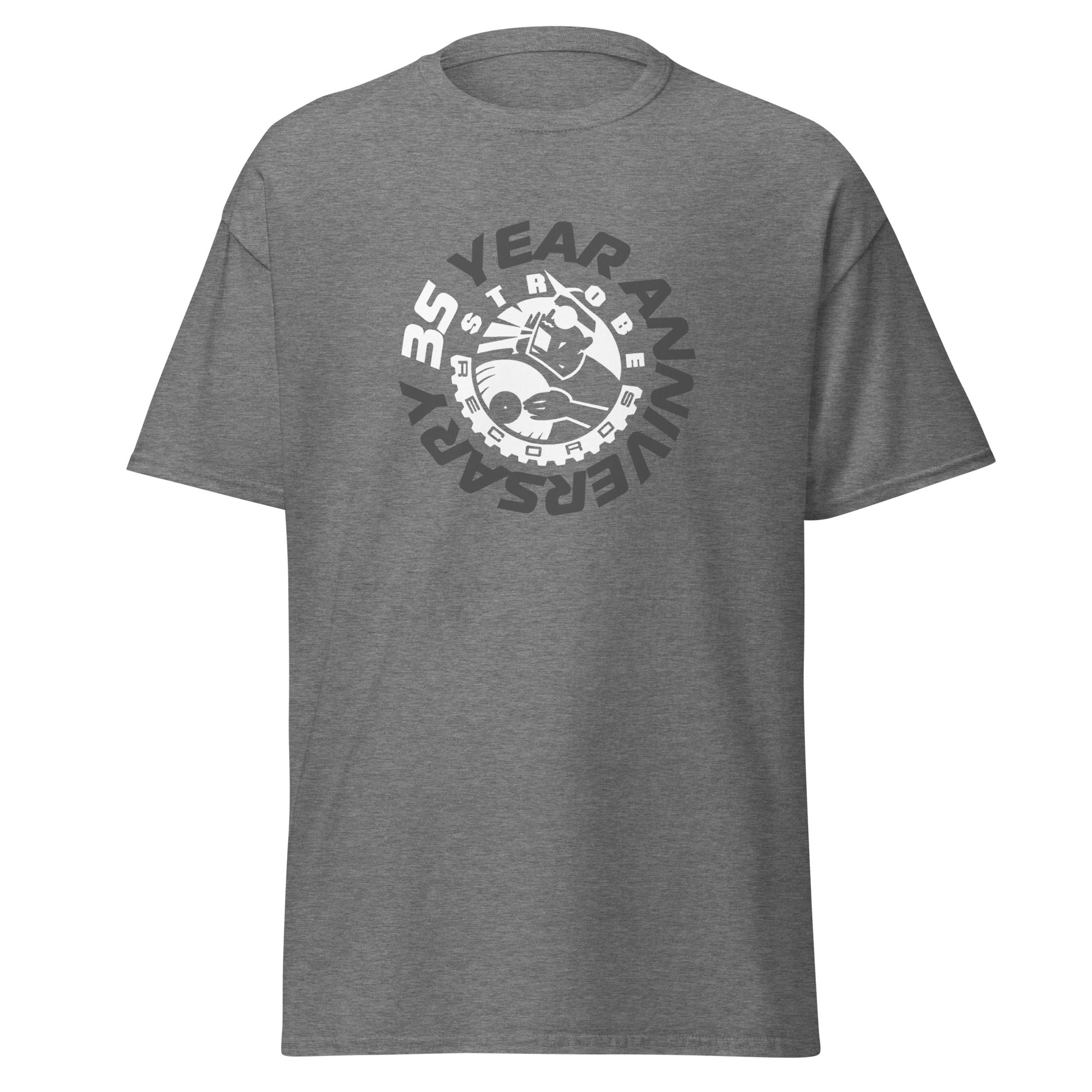 Strobe Records 35th Anniversary Classic T-Shirt, front view