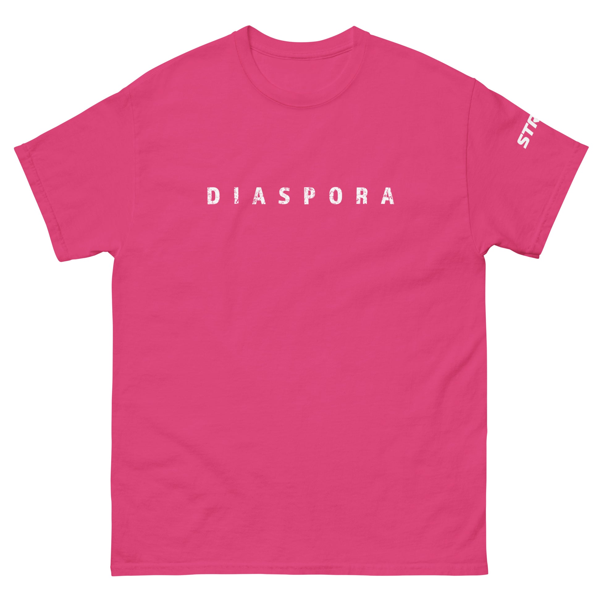 Diaspora Unisex Premium T-Shirt in Heliconia, front view