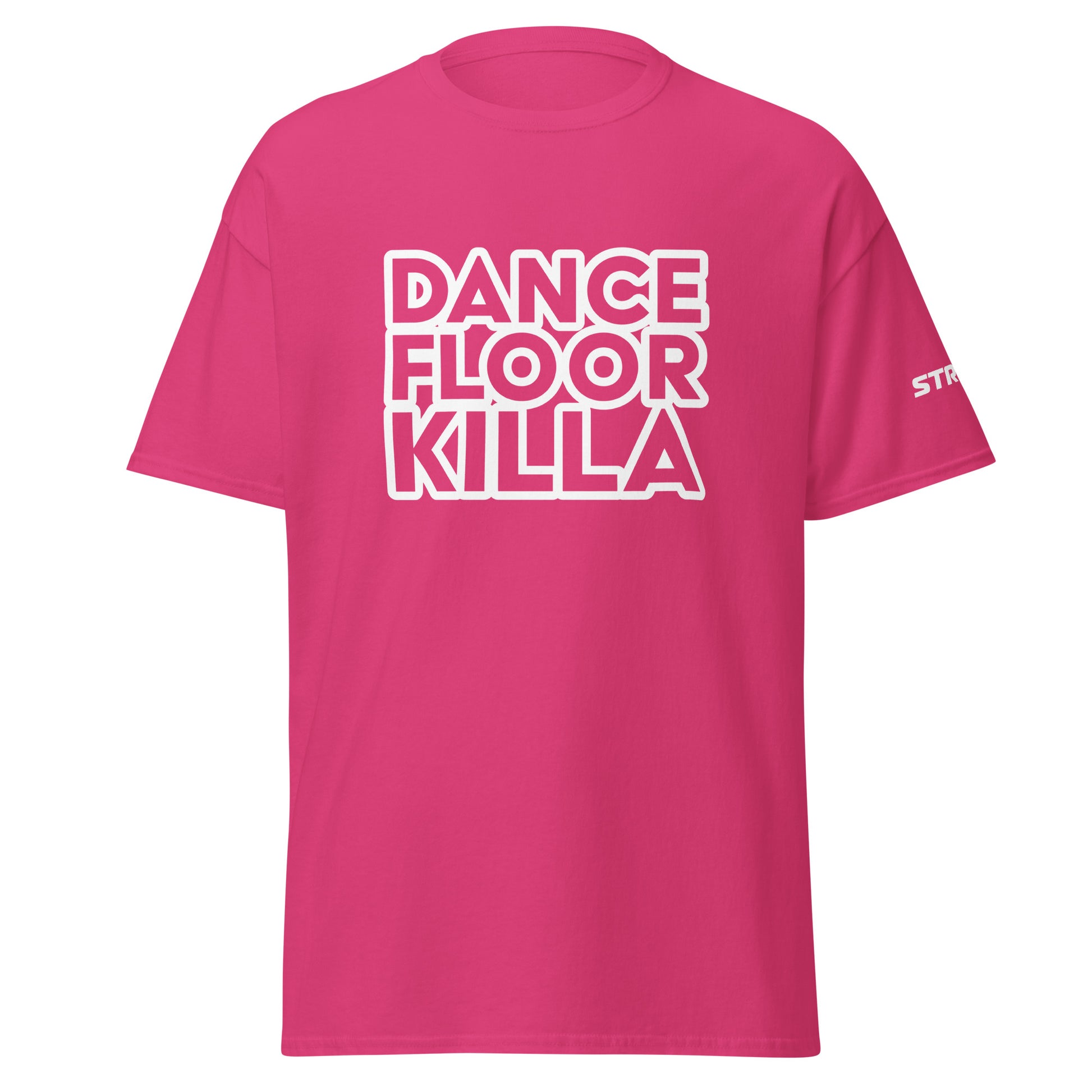 Dancefloor Killa Premium Unisex T-Shirt in Heliconia, front view
