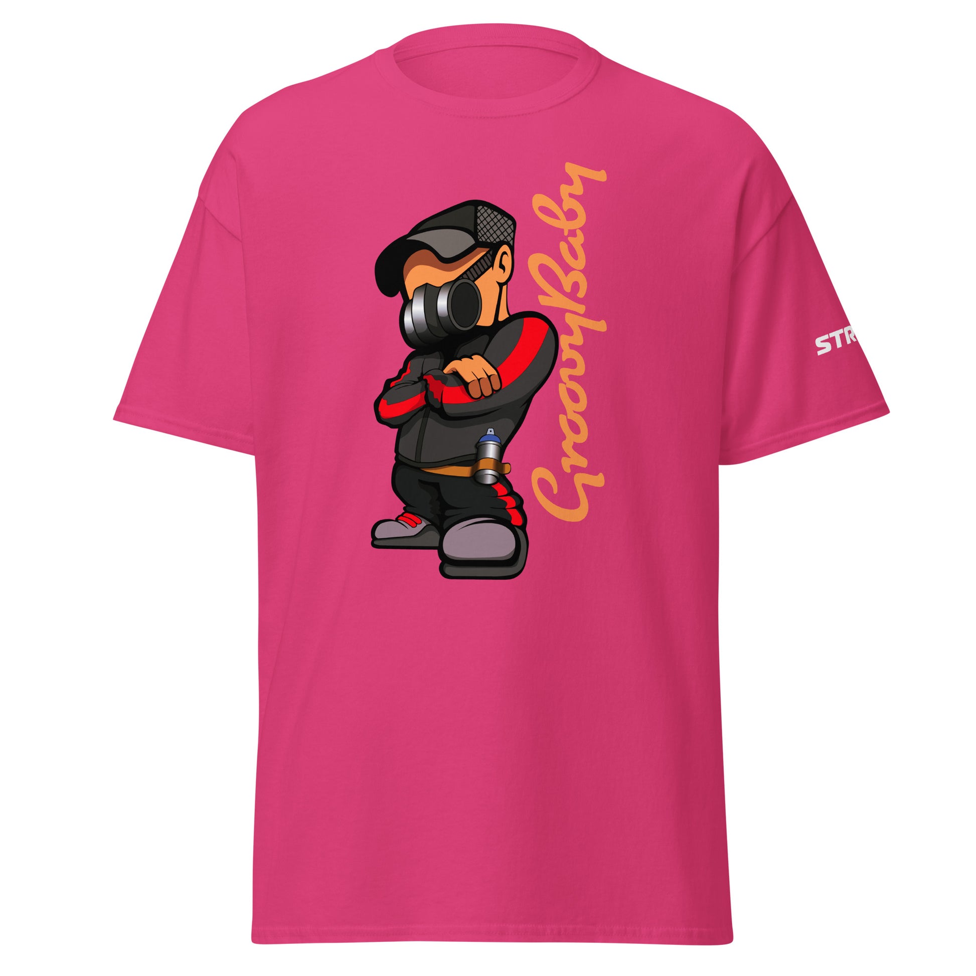Groovy Baby B-Boy Premium Unisex T-Shirt in Heliconia, front view
