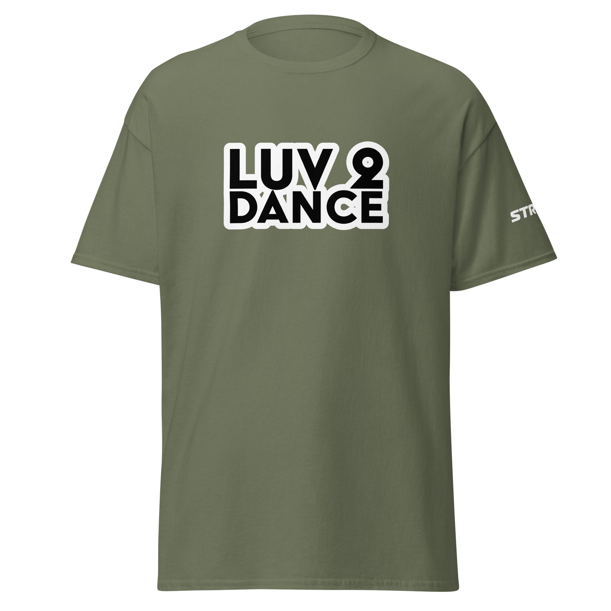 Luv 2 Dance Premium Unisex T-Shirt in Military green, front view