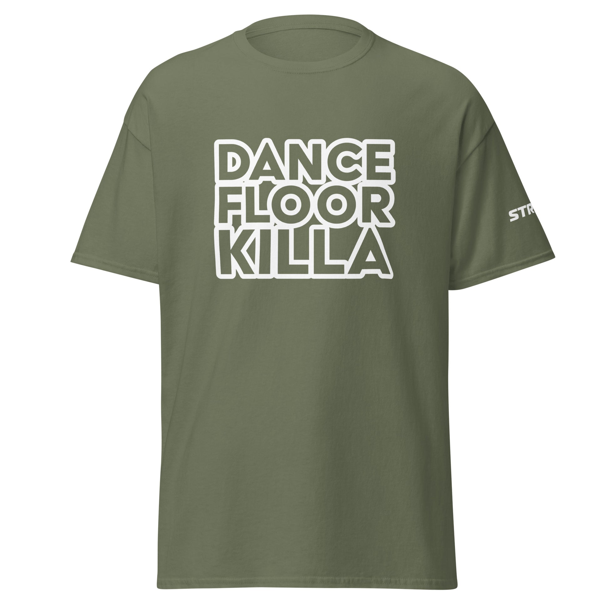 Dancefloor Killa Premium Unisex T-Shirt in Military green, front view