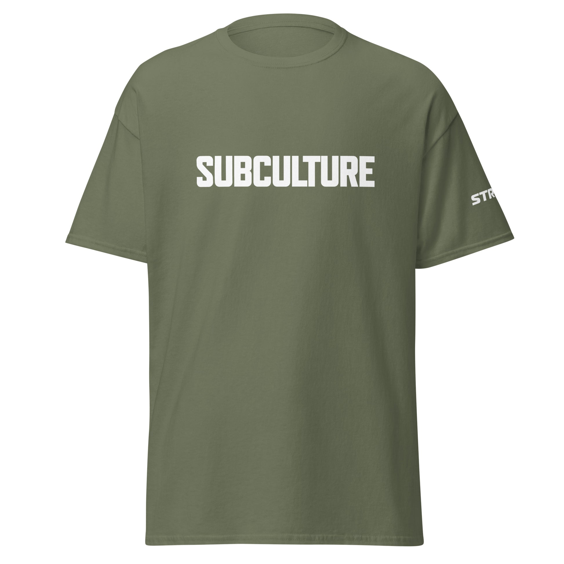 Subculture Premium Unisex T-Shirt in Military green, front view