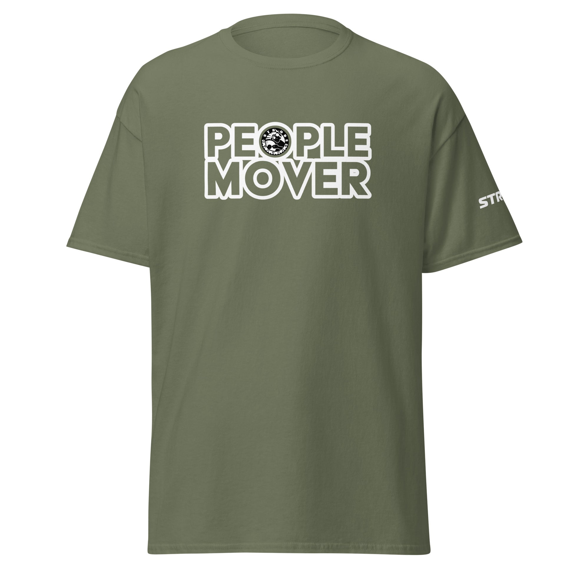 People Mover Premium Unisex T-Shirt in Military green, front view