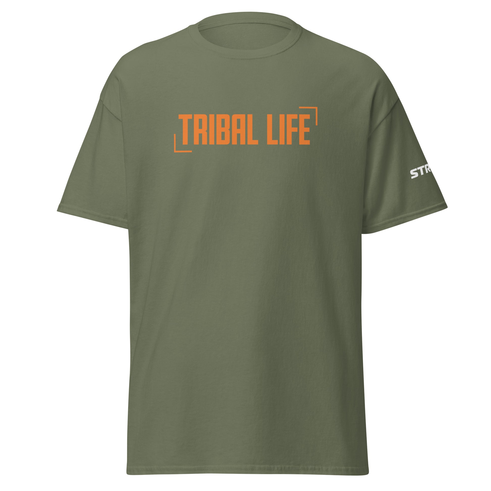 Tribal Life Premium Unisex T-Shirt in Military green, front view