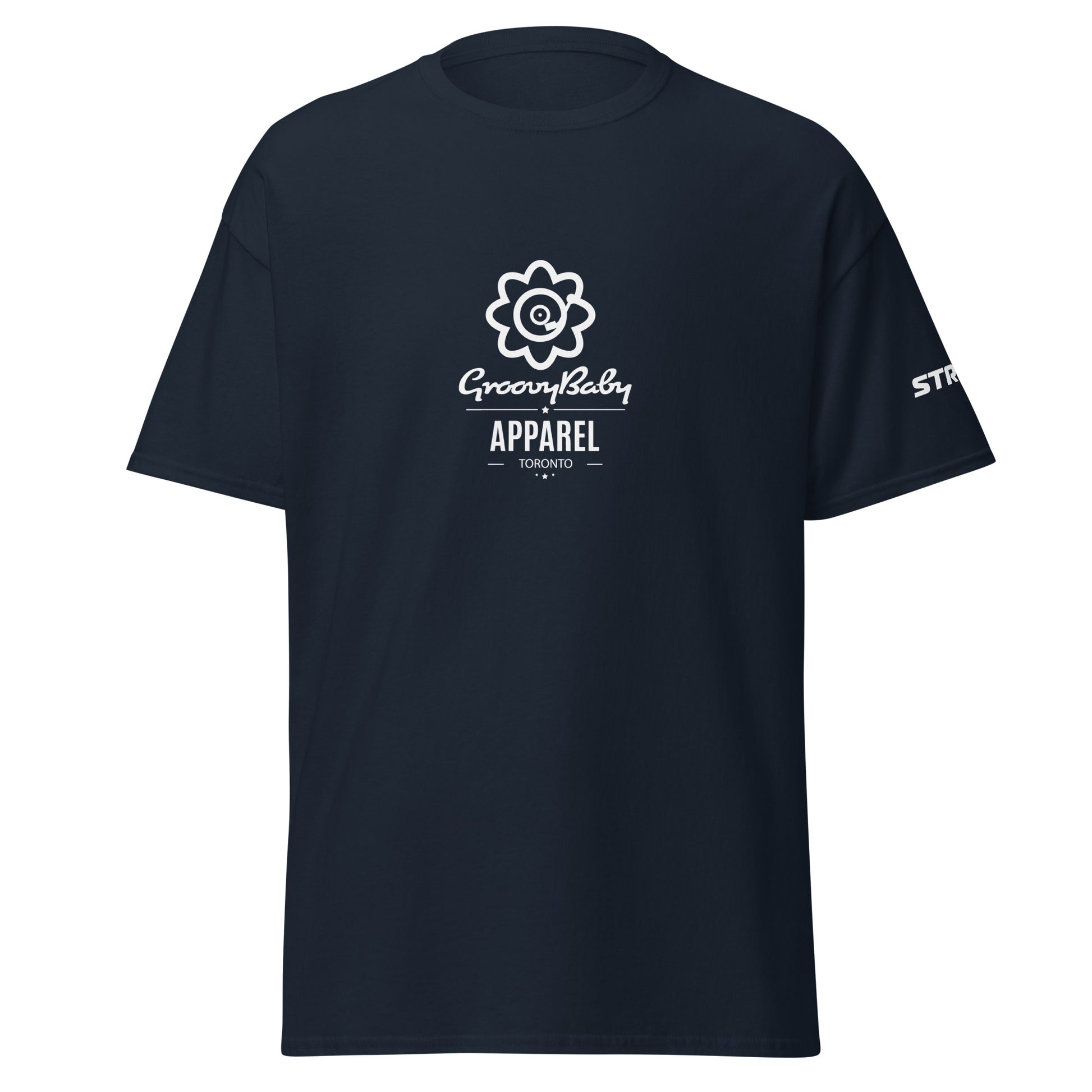 Groovy Baby Apparel Premium Unisex T-Shirt in Navy, front view