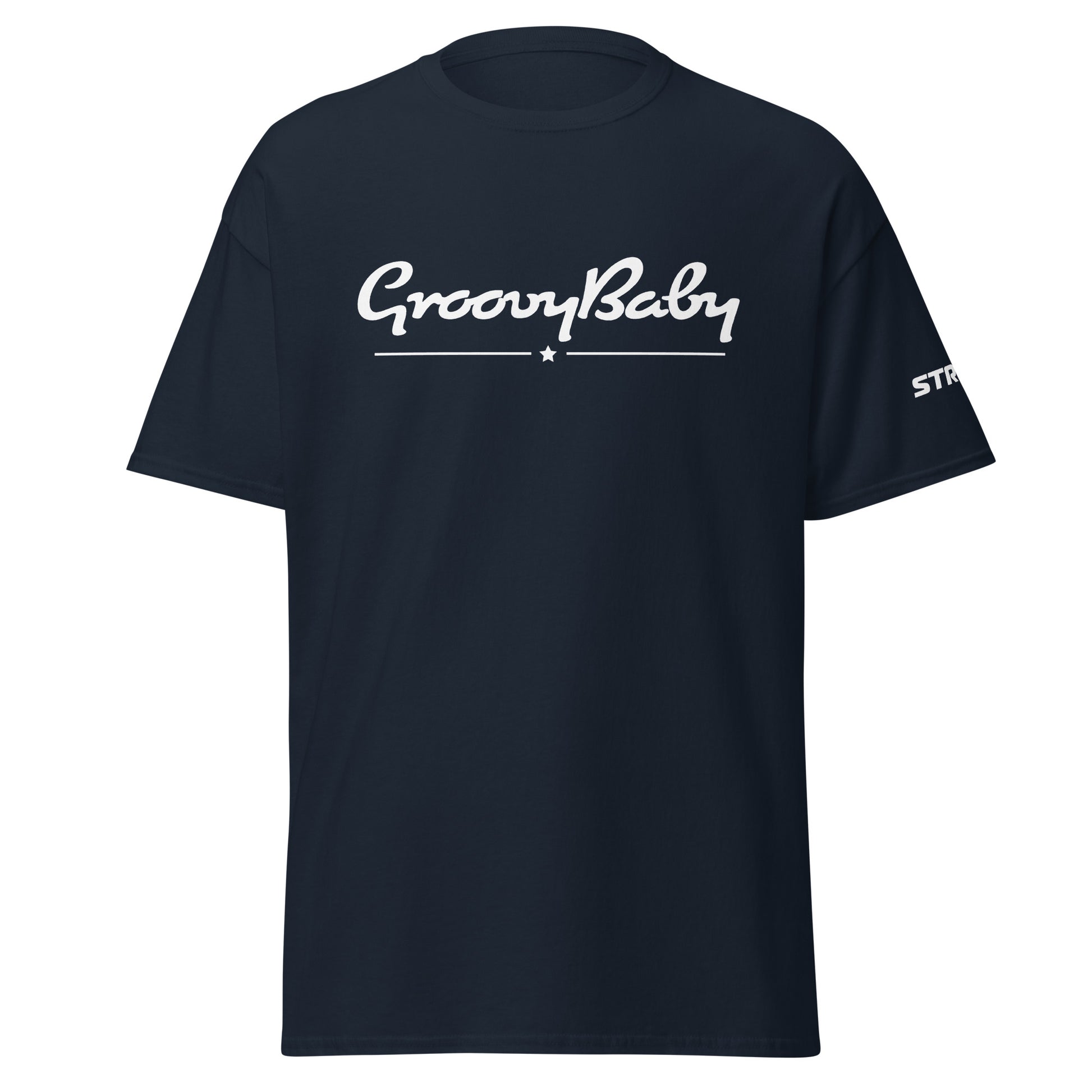 Groovy Baby Premium Unisex T-Shirt in Navy, front view