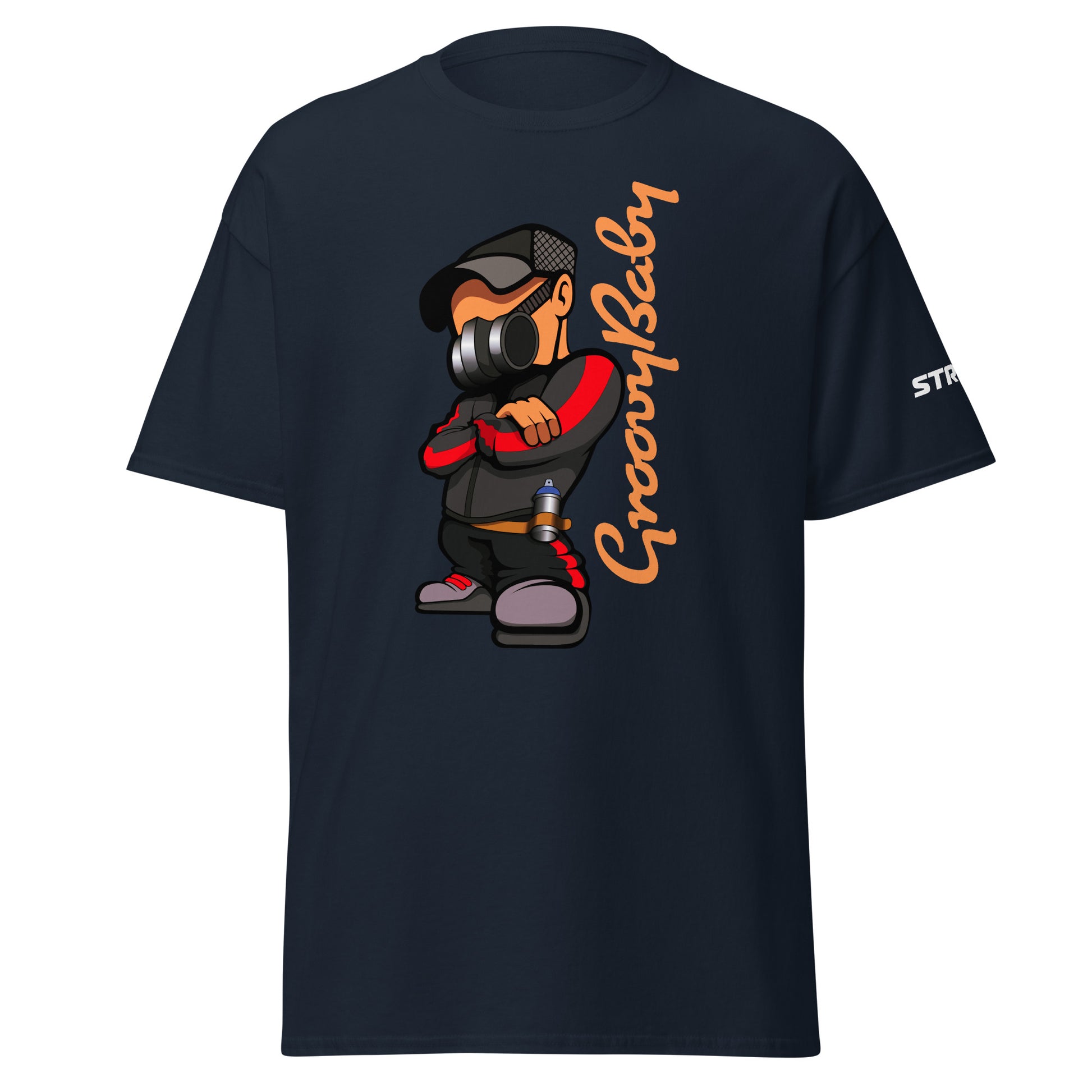 Groovy Baby B-Boy Premium Unisex T-Shirt in Navy, front view