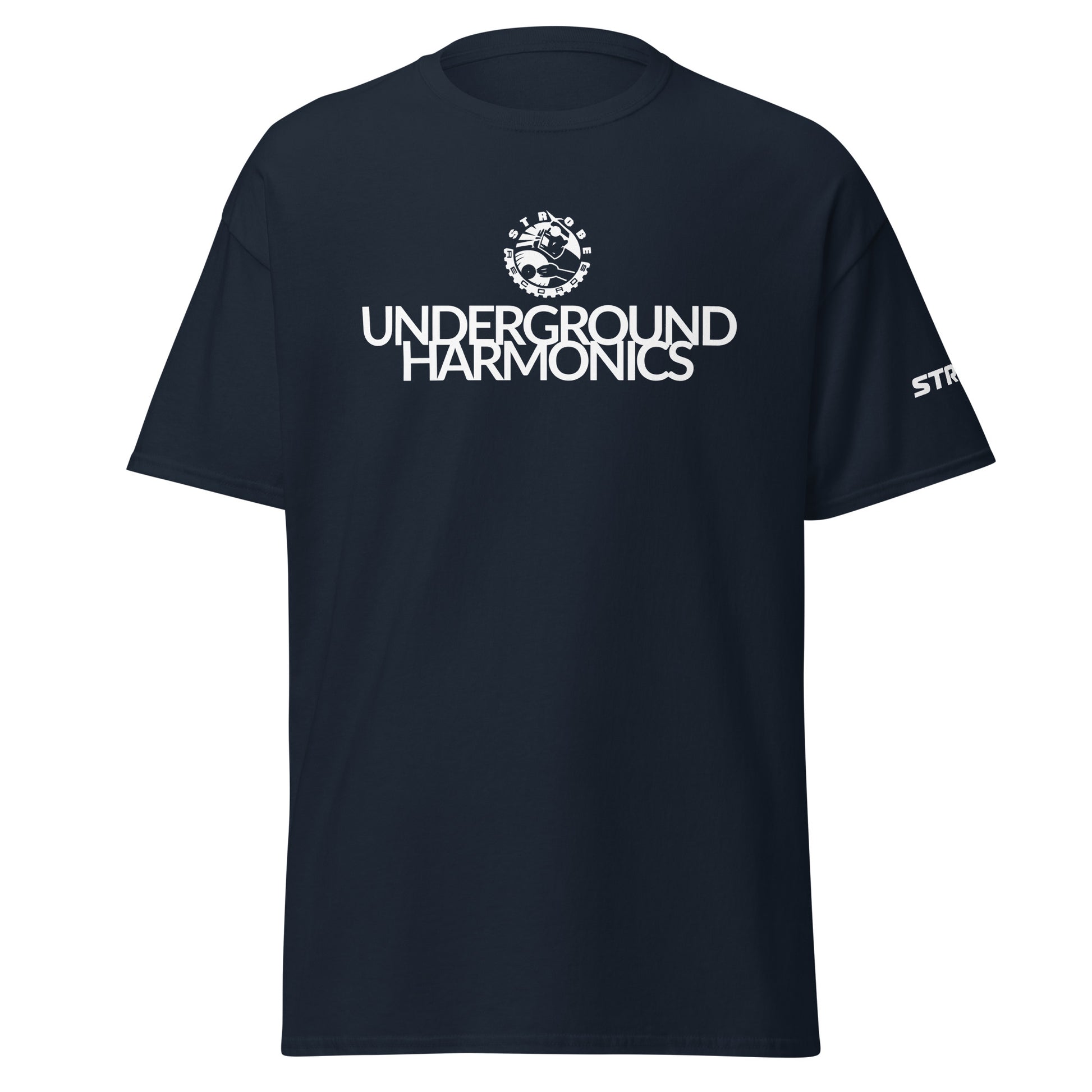Underground Harmonics Premium Classic T-Shirt in Navy, front view