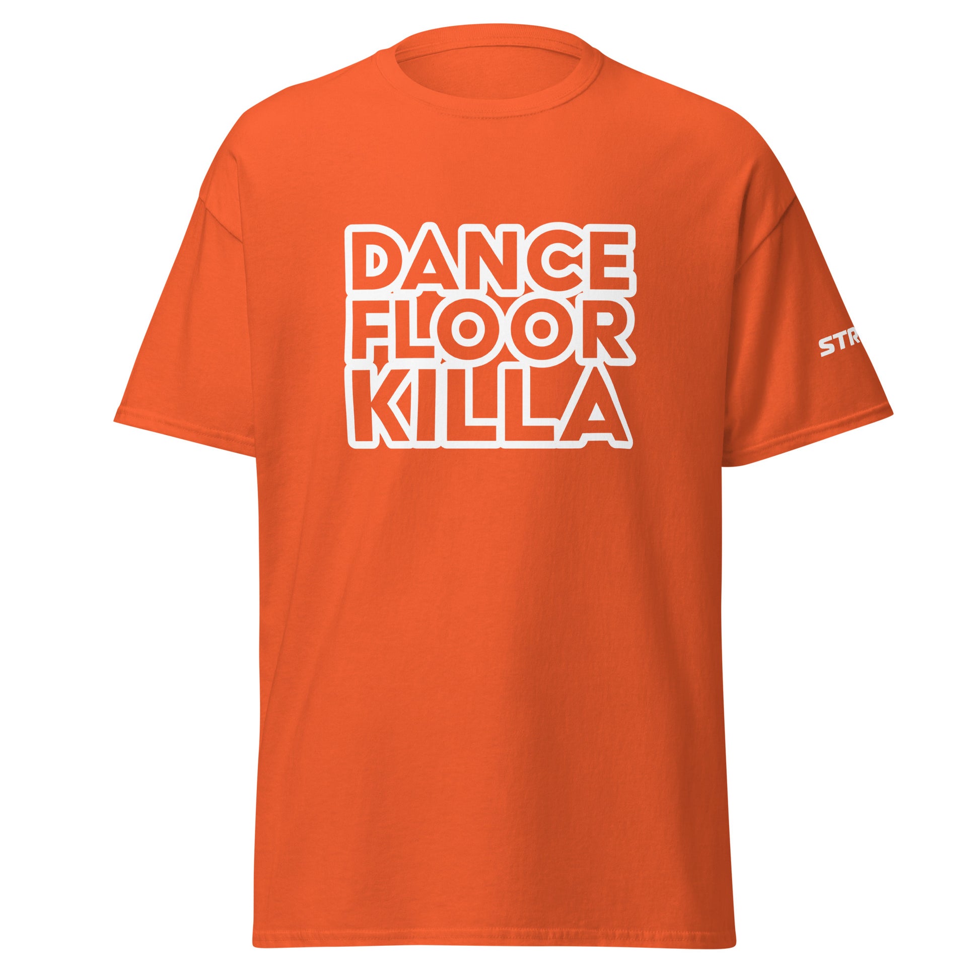 Dancefloor Killa Premium Unisex T-Shirt in Orange, front view