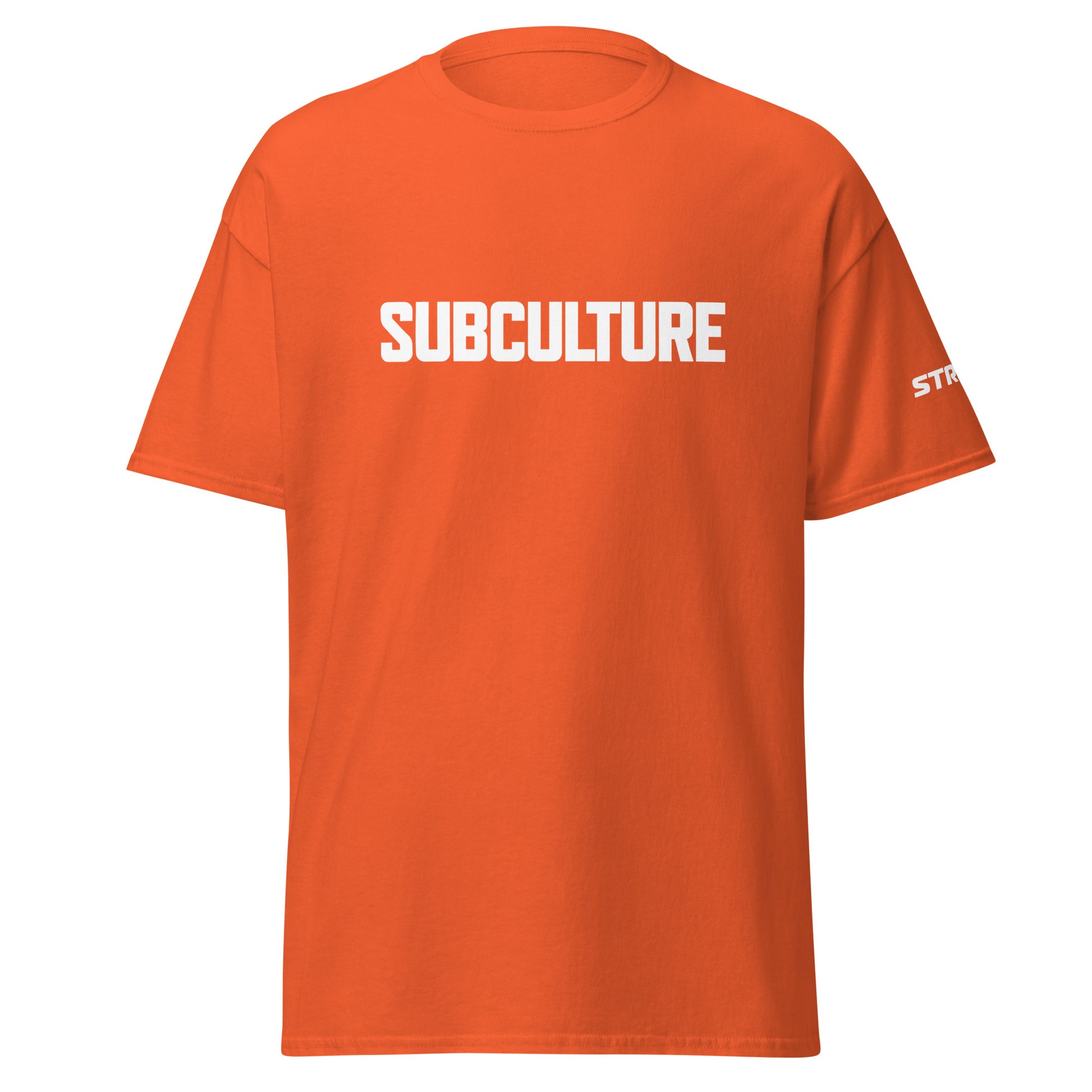 Subculture Premium Unisex T-Shirt in Orange, front view