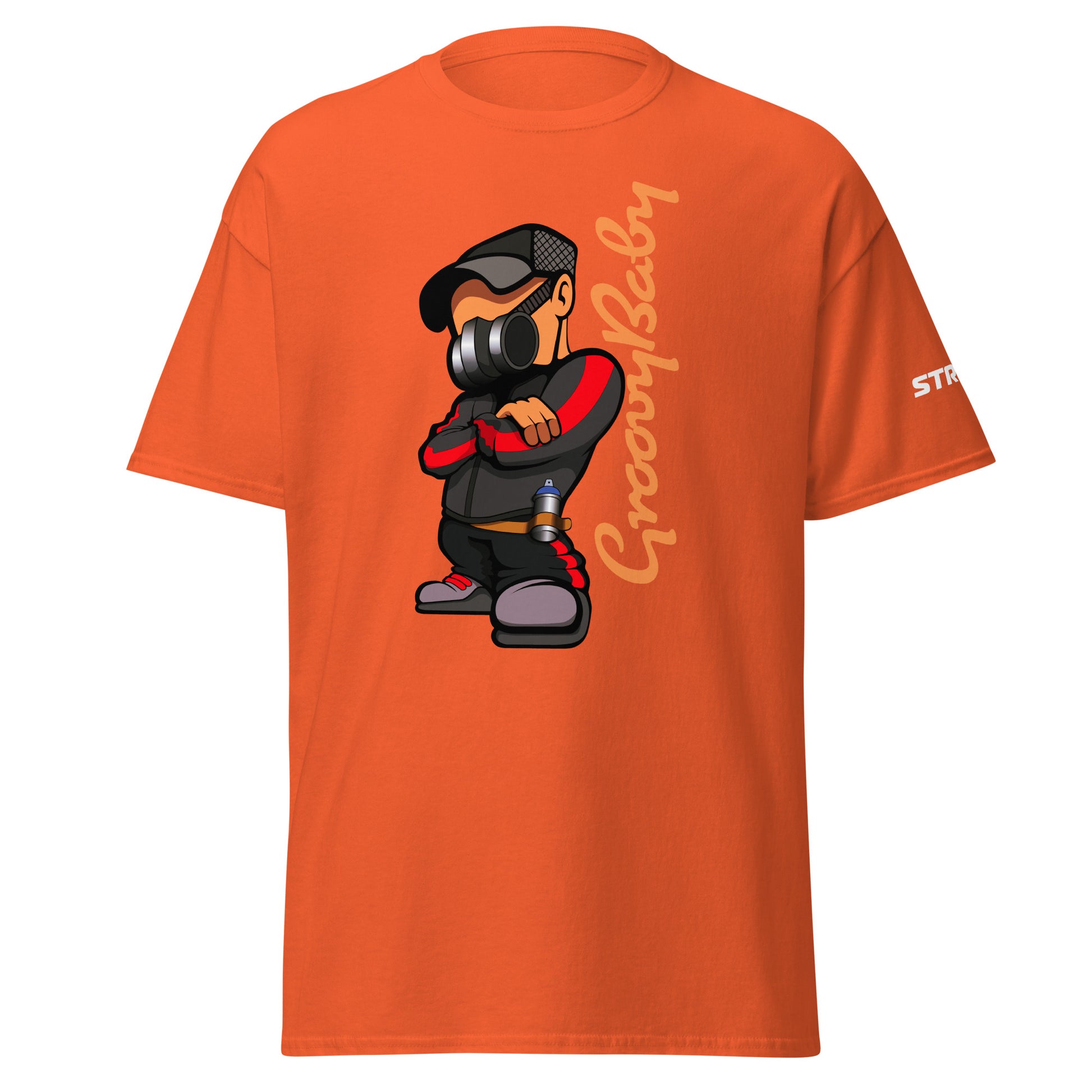 Groovy Baby B-Boy Premium Unisex T-Shirt in Orange, front view