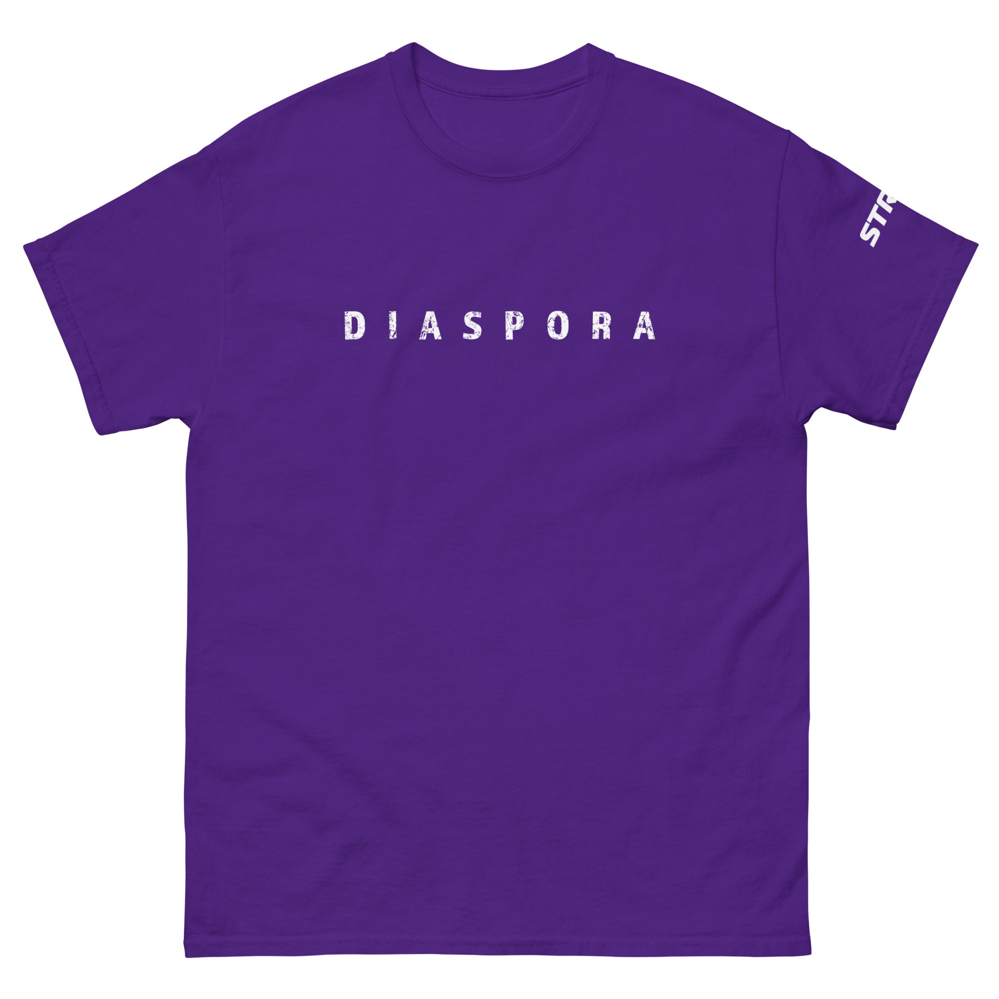 Diaspora Unisex Premium T-Shirt in Purple, front view