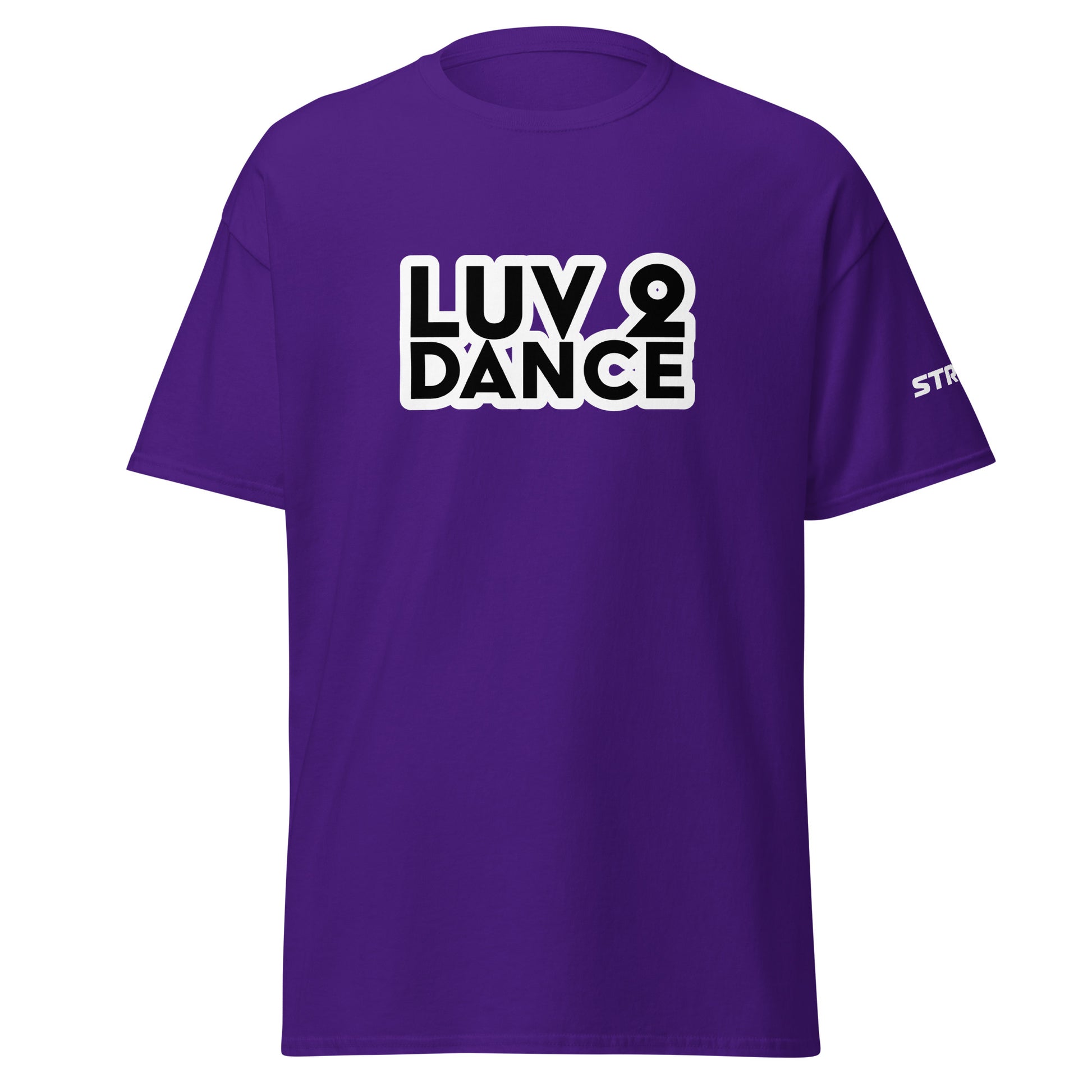 Luv 2 Dance Premium Unisex T-Shirt in Purple, front view